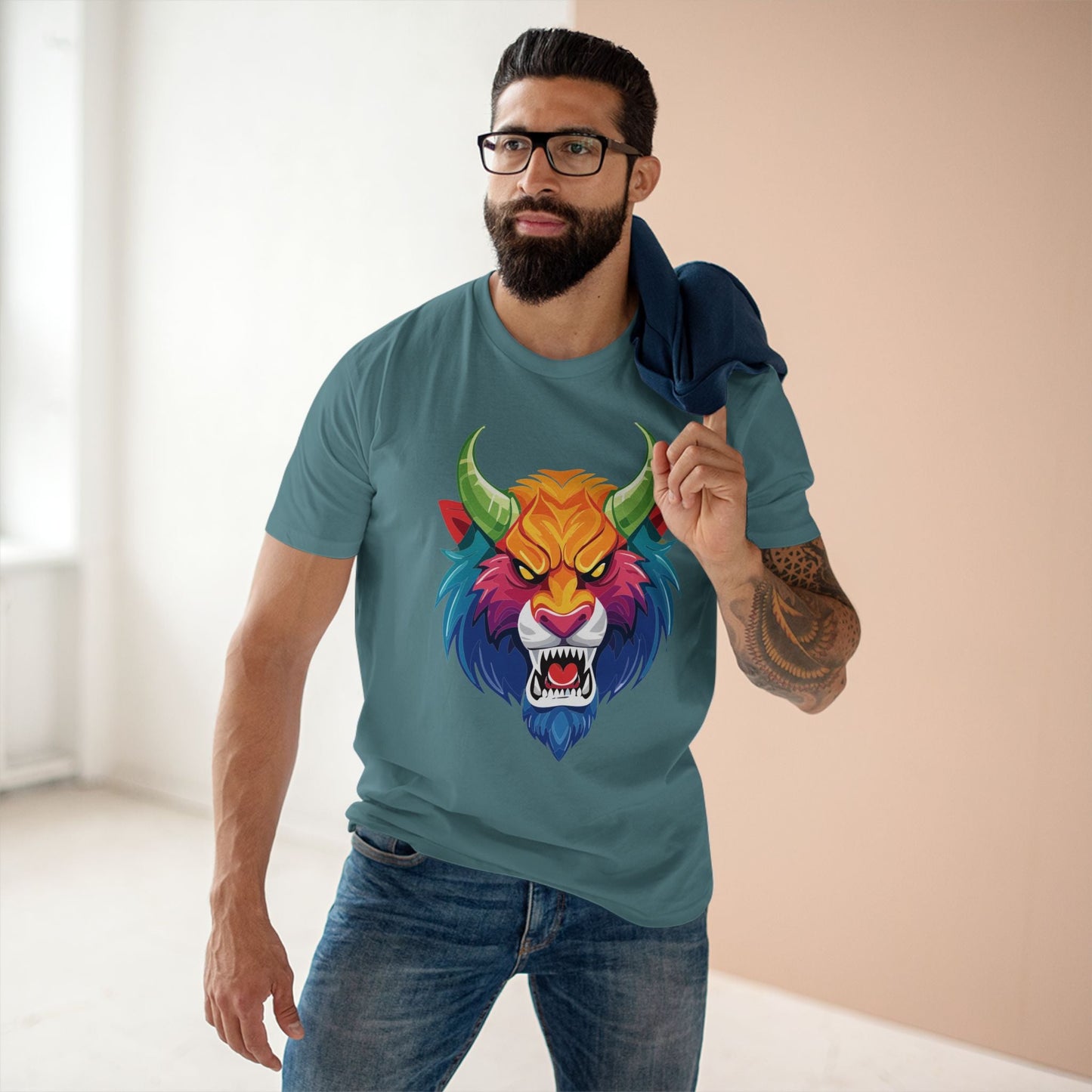 Cartoon Monsters Graphic Unisex 100 Cotton Staple Tee 22