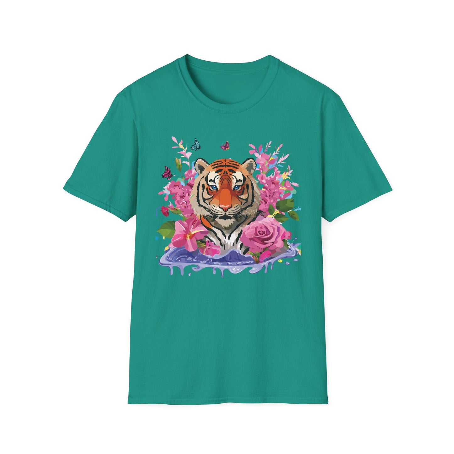 Tiger Shirt Unisex Gildan Softstyle Cotton Tee 100 Percent Ring Spun Comfort