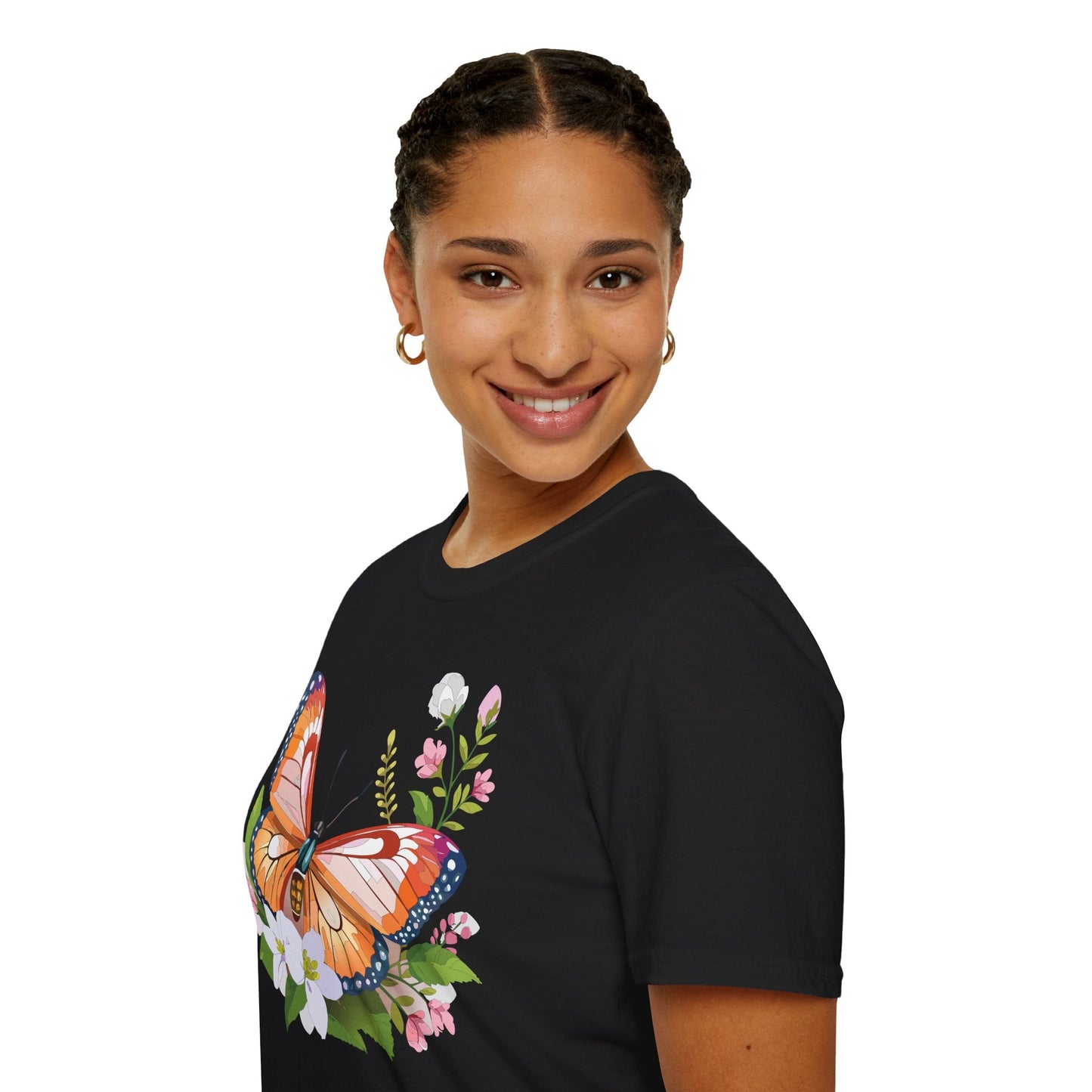Butterfly Shirt Unisex T Shirt Gildan 64000 Softstyle 100 Percent Ring Spun Cotton