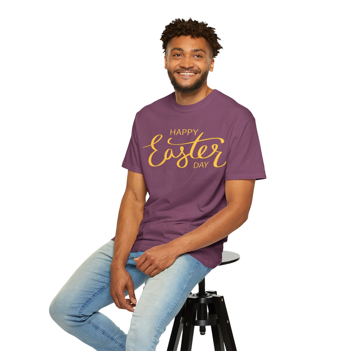 Happy Easter Day T-Shirt, Tee Shirt with Easter Signature, T Shirt with Easter Prints, Tee Shirt with Easter Design