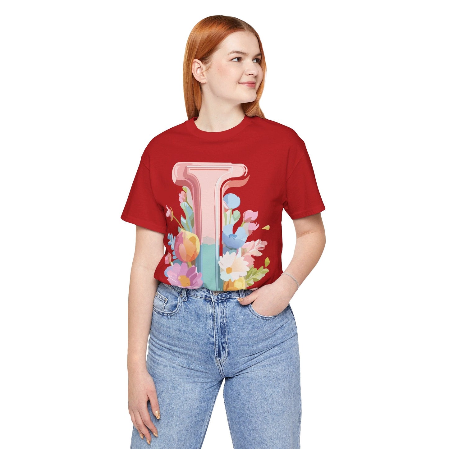 Letter I Shirt Graphic Tee Unisex Short Sleeve Adelpha Vintage Inspired Artwork Design