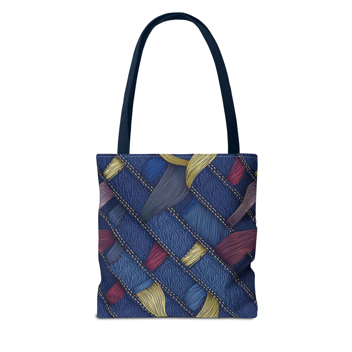 Denim Fabric Imitation Print Unisex Canvas Bag Poly Spun 3 Sizes Tote Bag 145