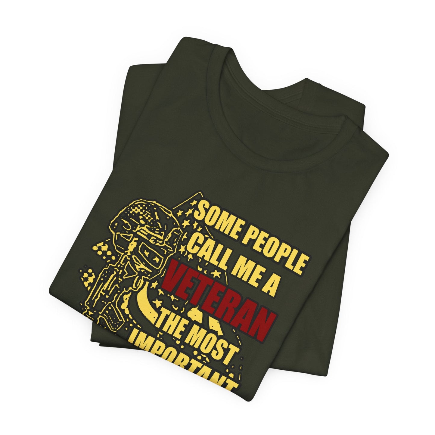 Army Veteran Patriotic Graphic Design Unisex Cotton T-Shirt v58