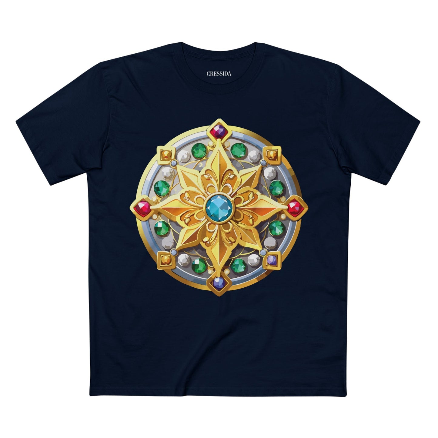 Medallion Graphic T-Shirt Unisex 100 Cotton With Gold Art Design Medal Tee 1