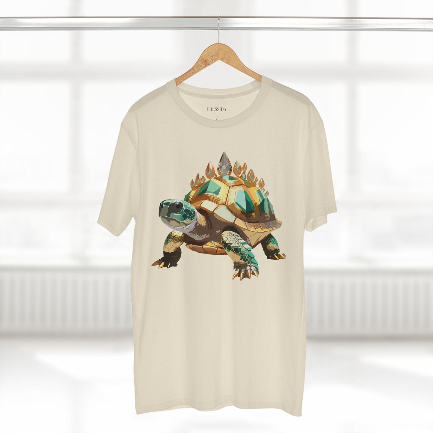 Turtle Graphic Unisex 100 Cotton Tee With Unique Animal Golden Medallion Art Design 34