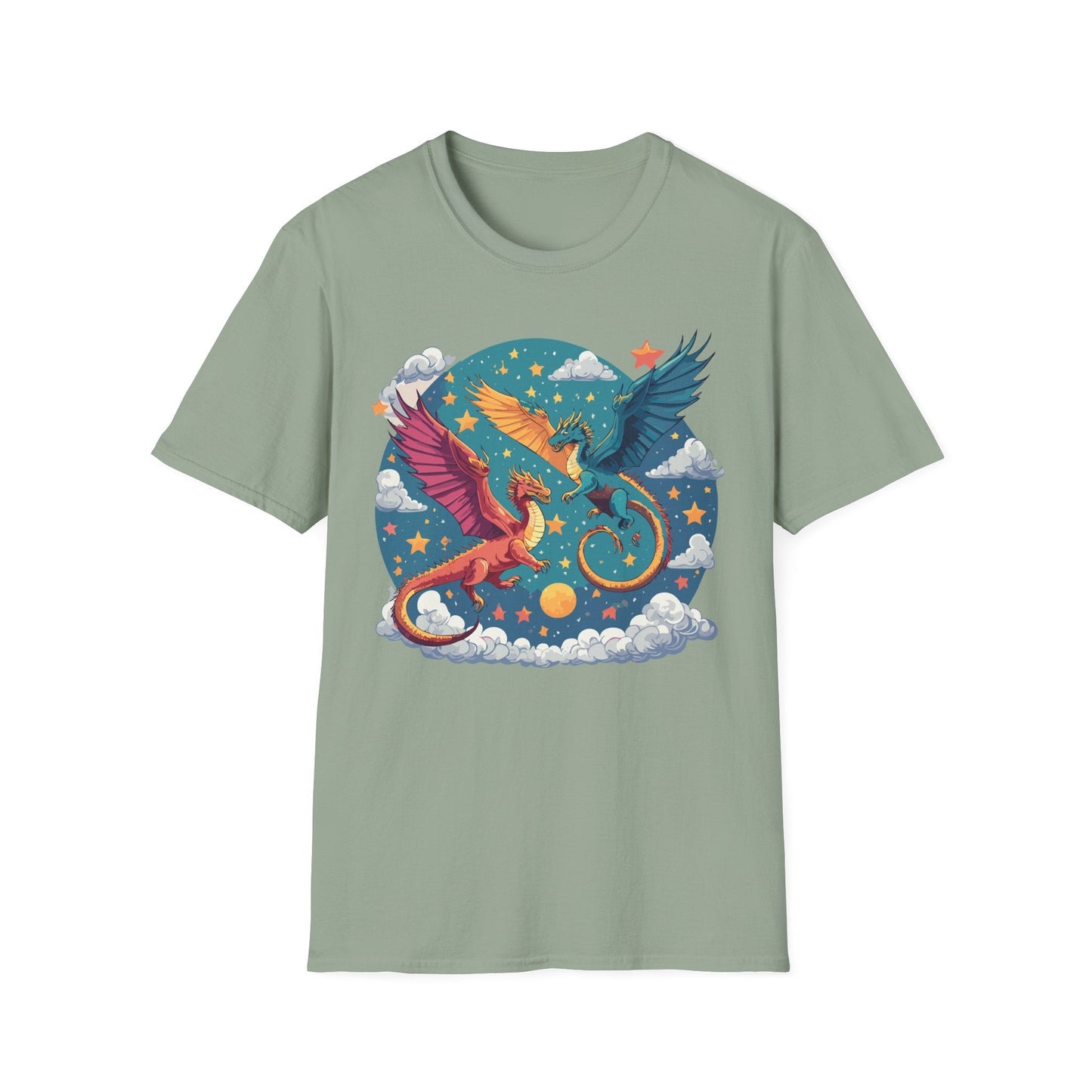 Dragon Graphic Unisex 100 Cotton Tee with Animal Artwork Design 18