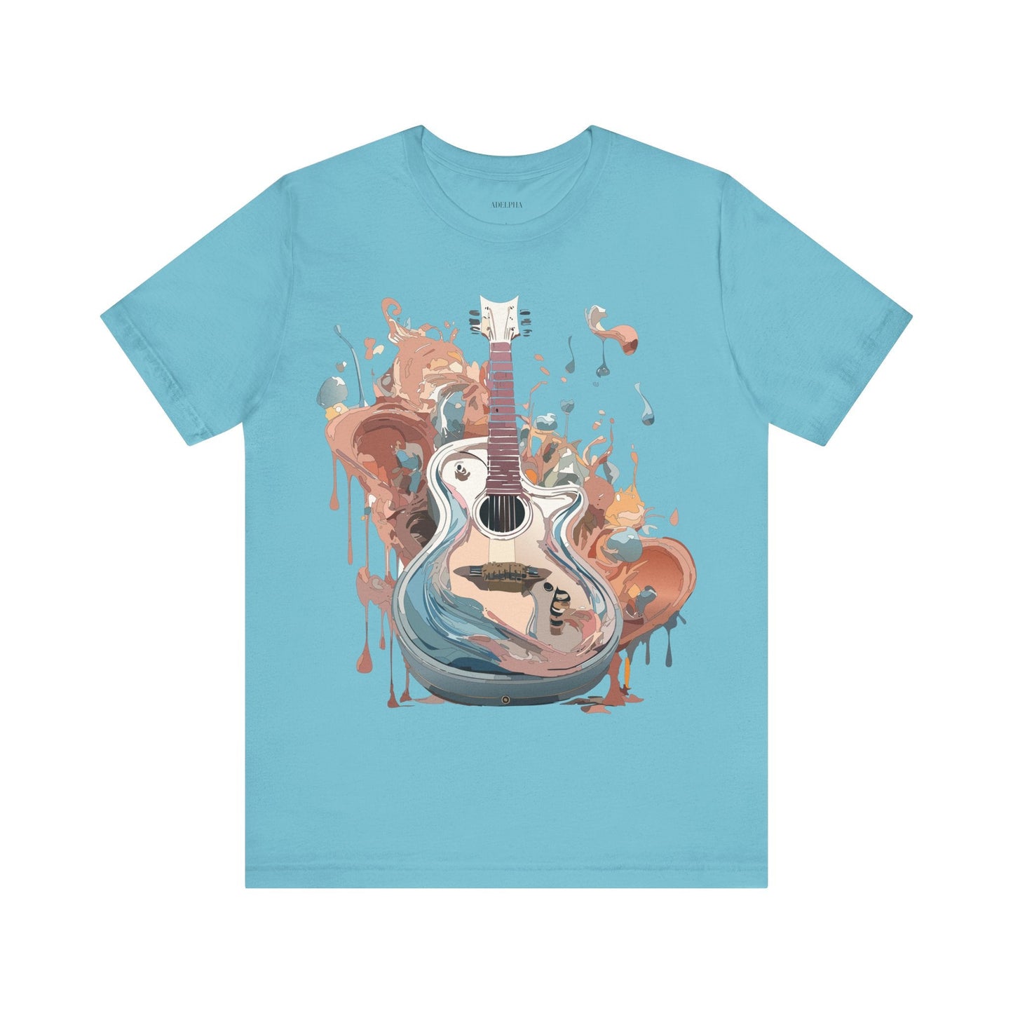 Music Graphic Unisex 100 Cotton Vintage Art with Musical Elements Tee 56