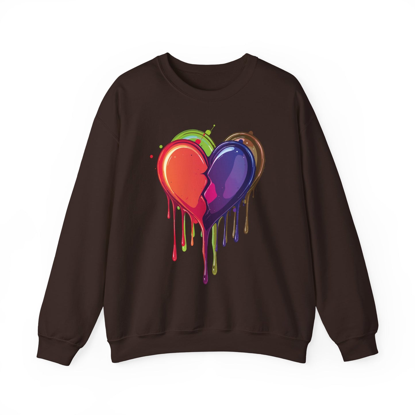 Double Bleeding Heart Sweatshirt, Big Heart Sweatshirt, Love Sweatshirt, Valentine's Day Sweatshirt, Heart Sweatshirt 119