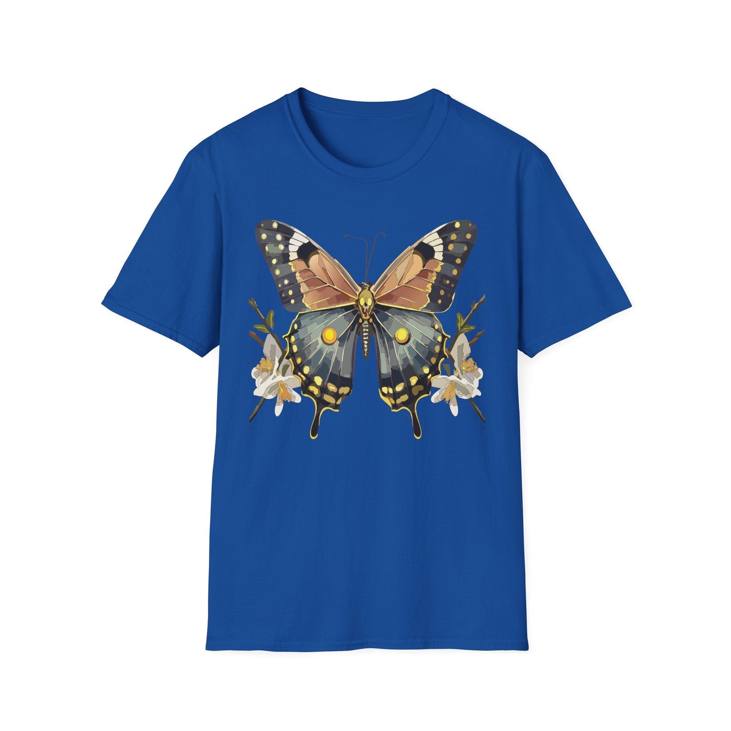 Butterfly Shirt Unisex Gildan Softstyle T Shirt Monarch Butterfly Tee 100 Percent Ring Spun Cotton