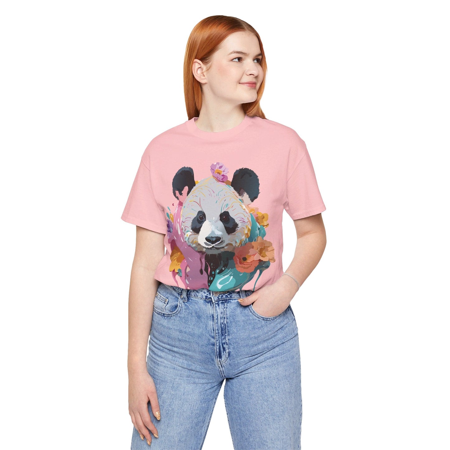 Panda Premium Graphic Tee Unisex Jersey Short Sleeve By Adelpha Vintage Inspired Artwork