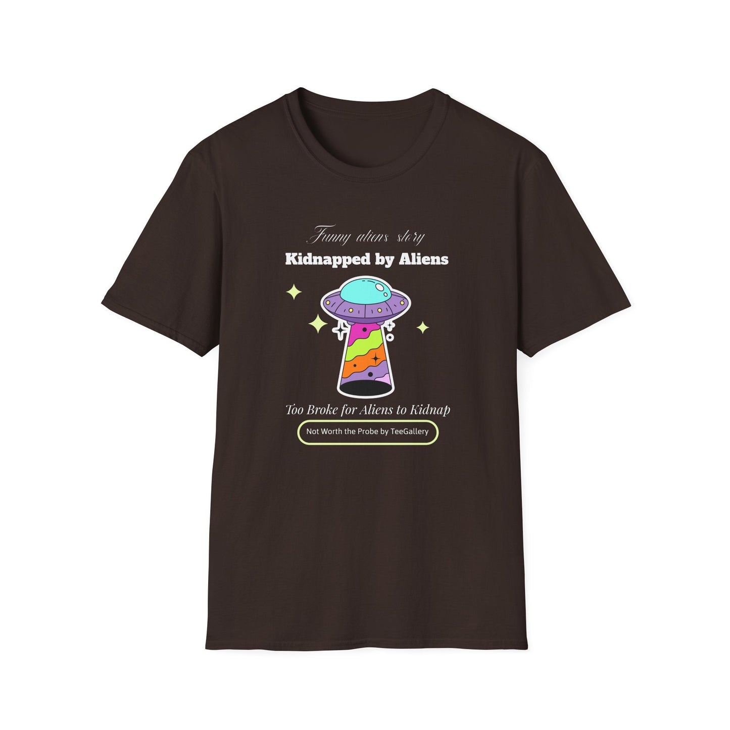 Alien Abduction TShirt Unisex Cotton Kidnapped by Aliens Cute UFO Graphic Tee