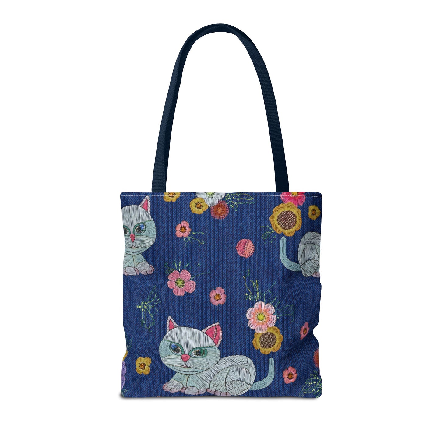 Denim Fabric Imitation Print Unisex Canvas Bag Poly Spun 3 Sizes Tote Bag 190-11