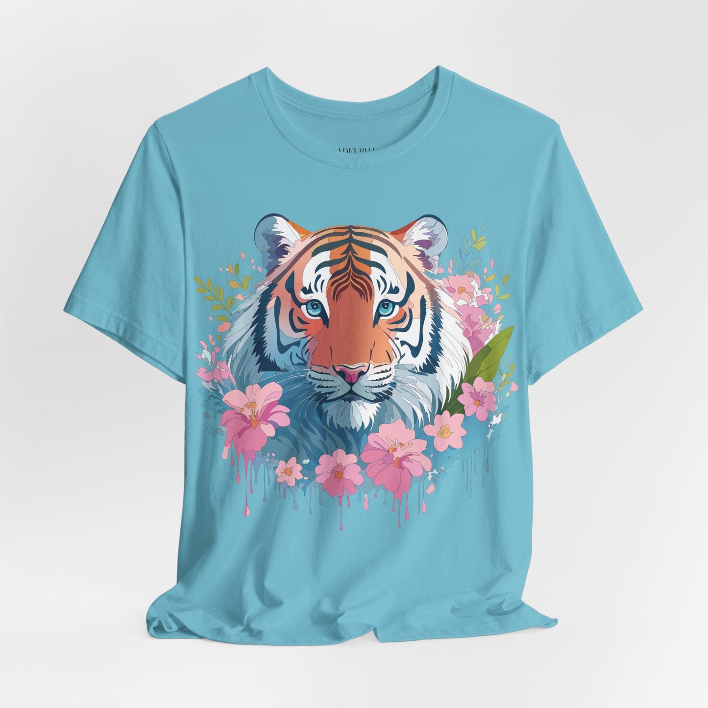 Tiger Graphic Tee Unisex Short Sleeve Jersey From Adelpha Vintage Inspired Artwork