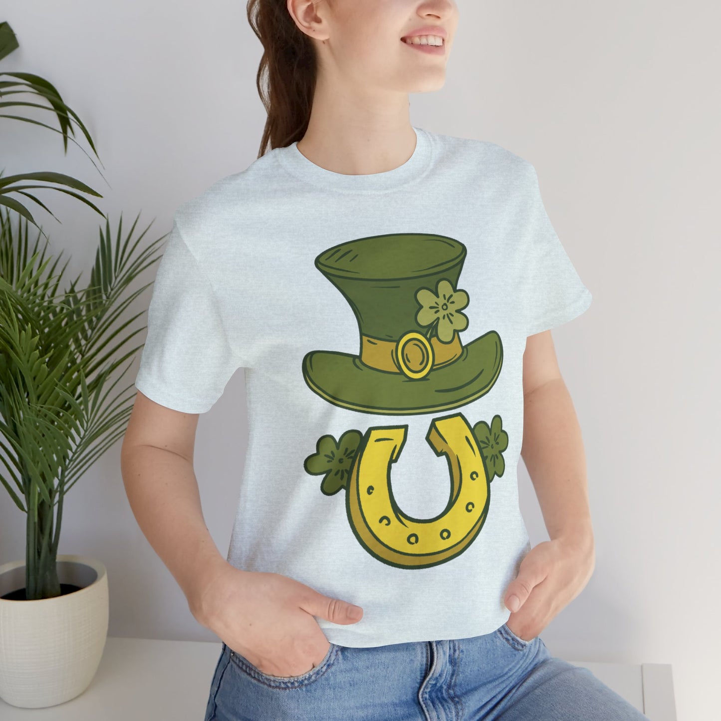 Unisex Cotton Tee Shirt with Lucky Prints