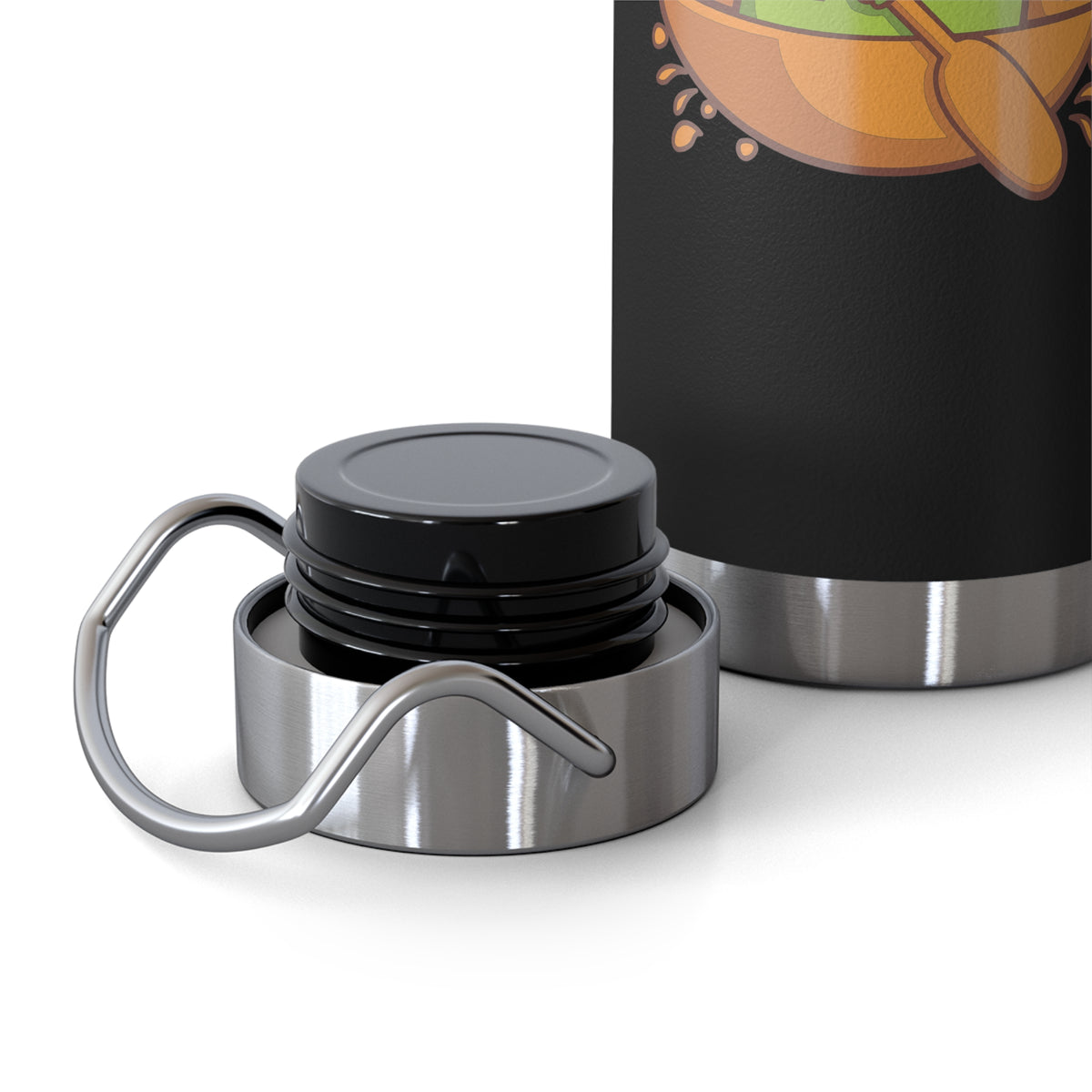22oz Copper Insulated Water Bottle with Cartoon Design - CV76