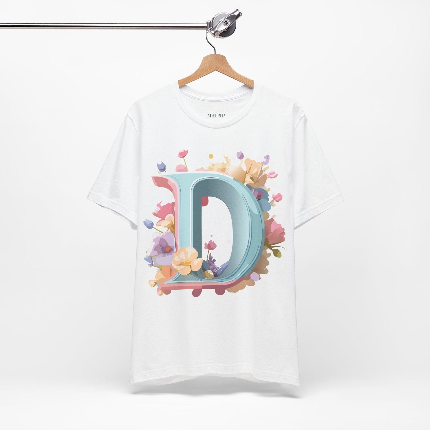 Letter D Graphic T Shirt Unisex Short Sleeve Art Design Tee By Adelpha Vintage Inspired Artwork