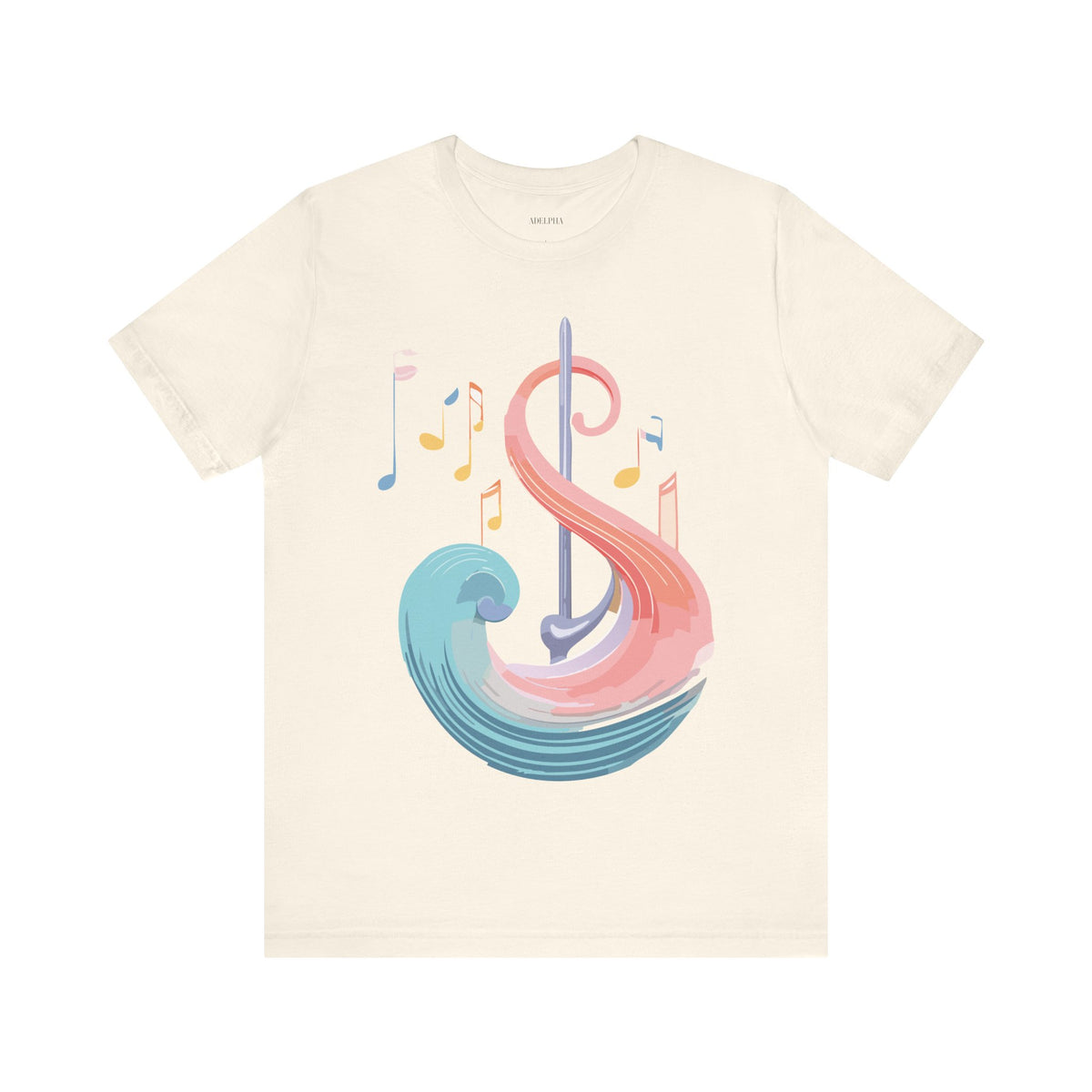 Music Graphic Unisex Cotton Bella+Canvas Tee with Art Design n181