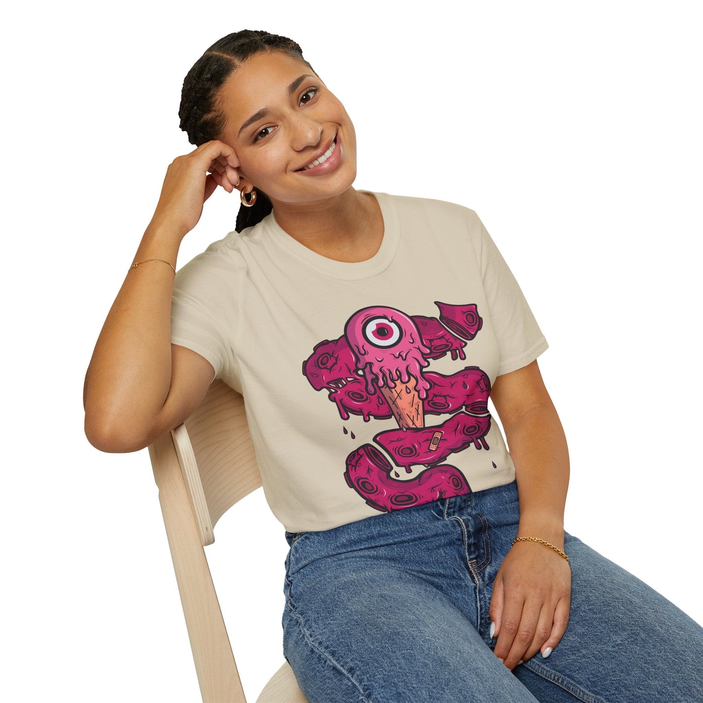 Cartoon T Shirt Animation Tee Funny Graphic Tee Unisex Gildan Softstyle Cotton 64000