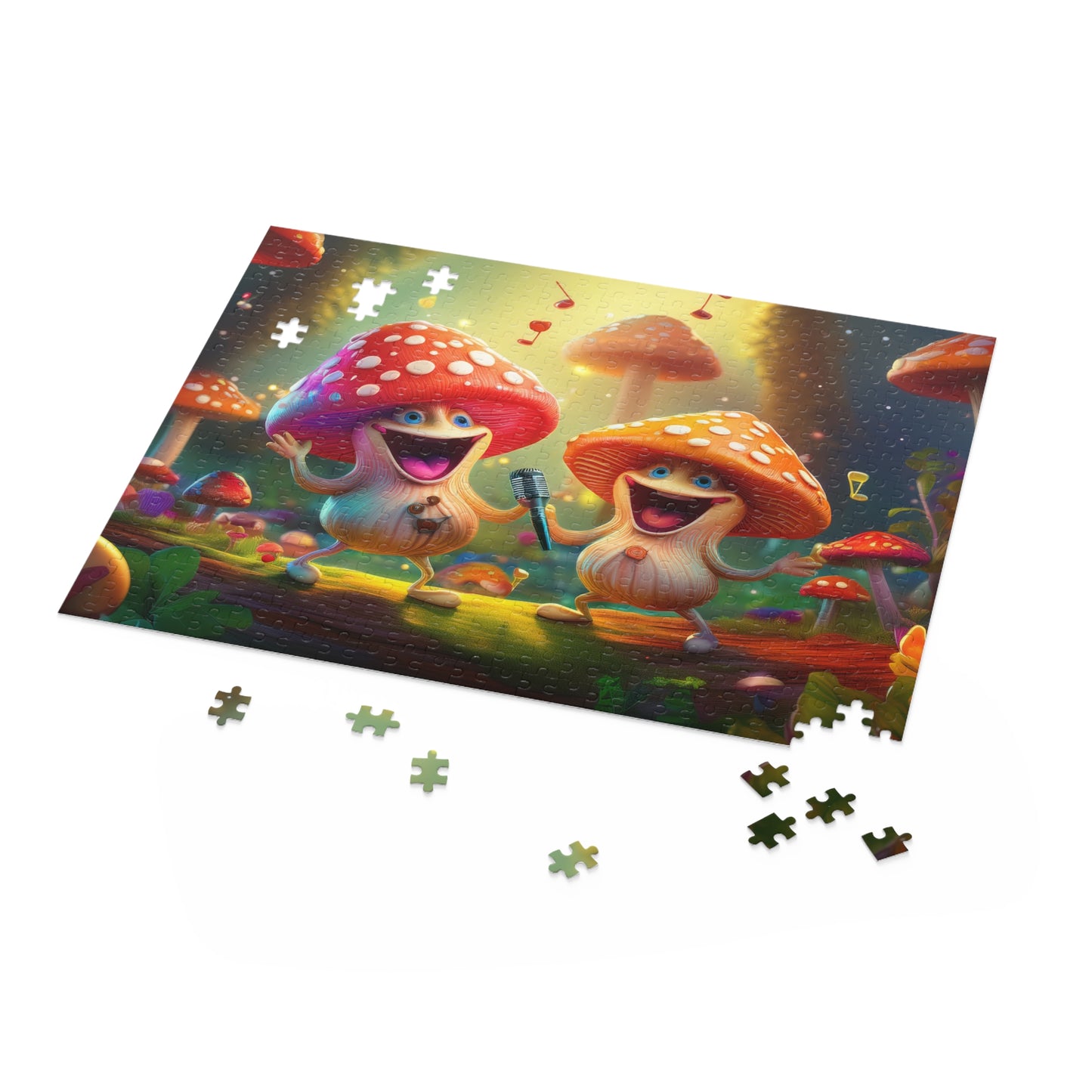 Mushrooms Puzzle 500-Chipboard Pieces in Box | Kids Puzzles Size: 16" x 20",  Ages 9+ and Family pn27