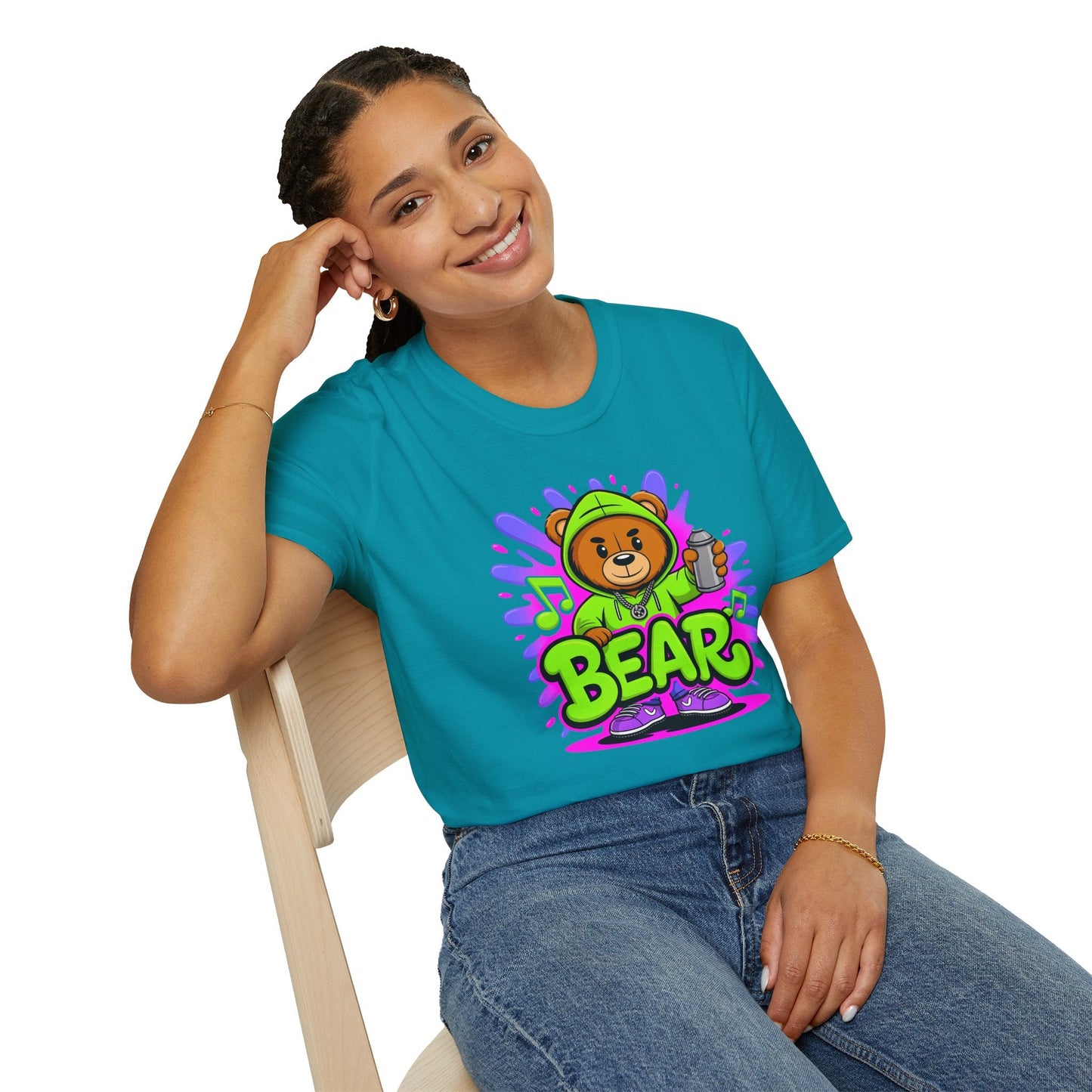 Cartoon Animation Shirt For Unisex Cotton Gildan Softstyle Tee With Funny Animals