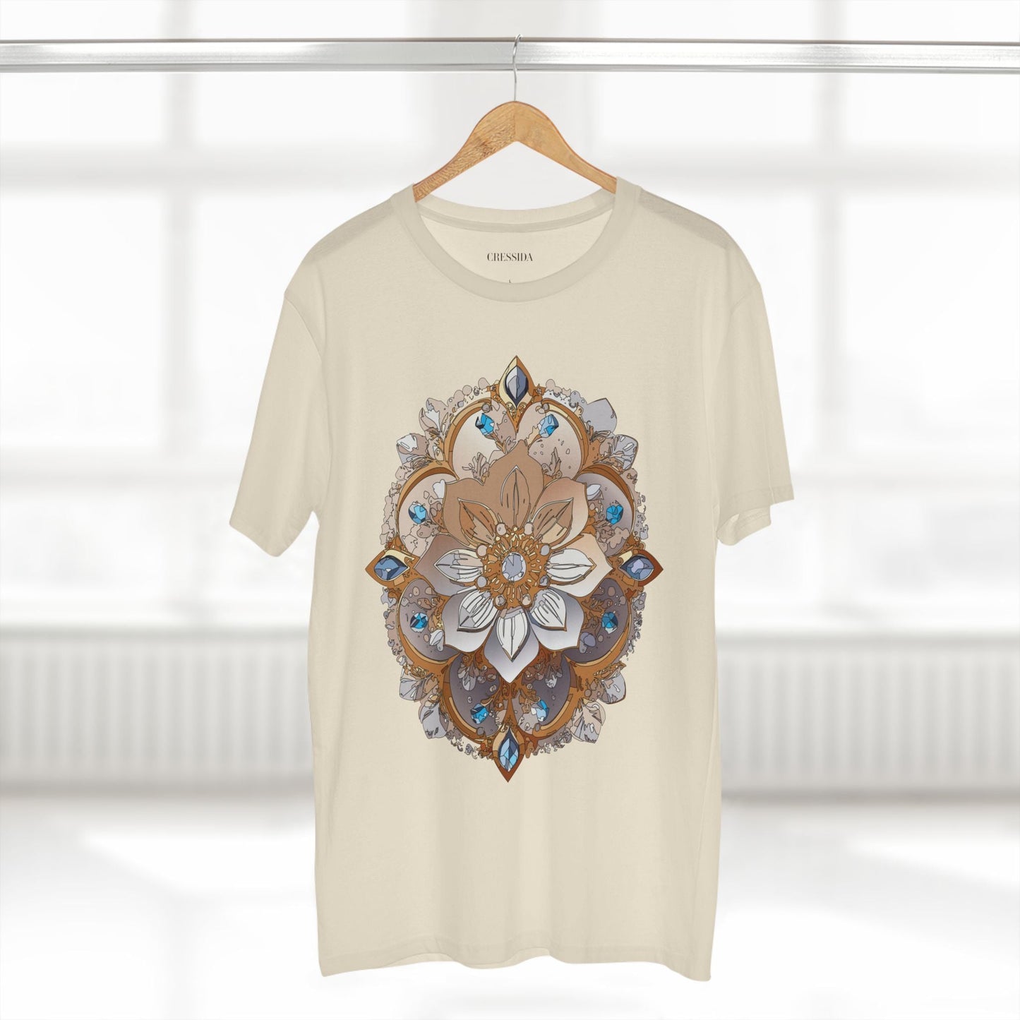 Floral Graphic T-Shirt Unisex 100 Cotton Art Design with Antique Flowers Tee 20