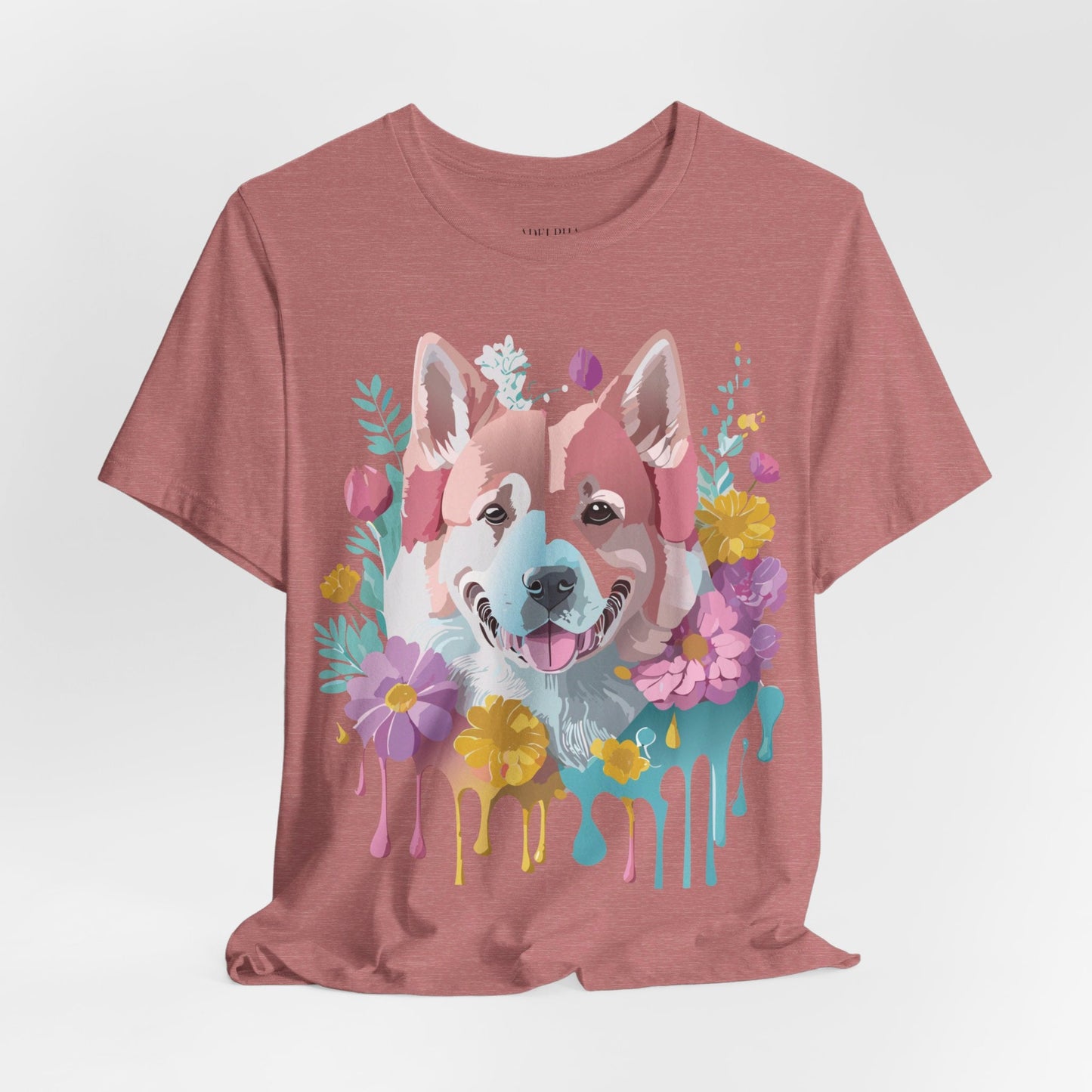 Unisex Graphic Dog Shirt Vintage Inspired Tee With Adelpha Artwork Short Sleeve Tee