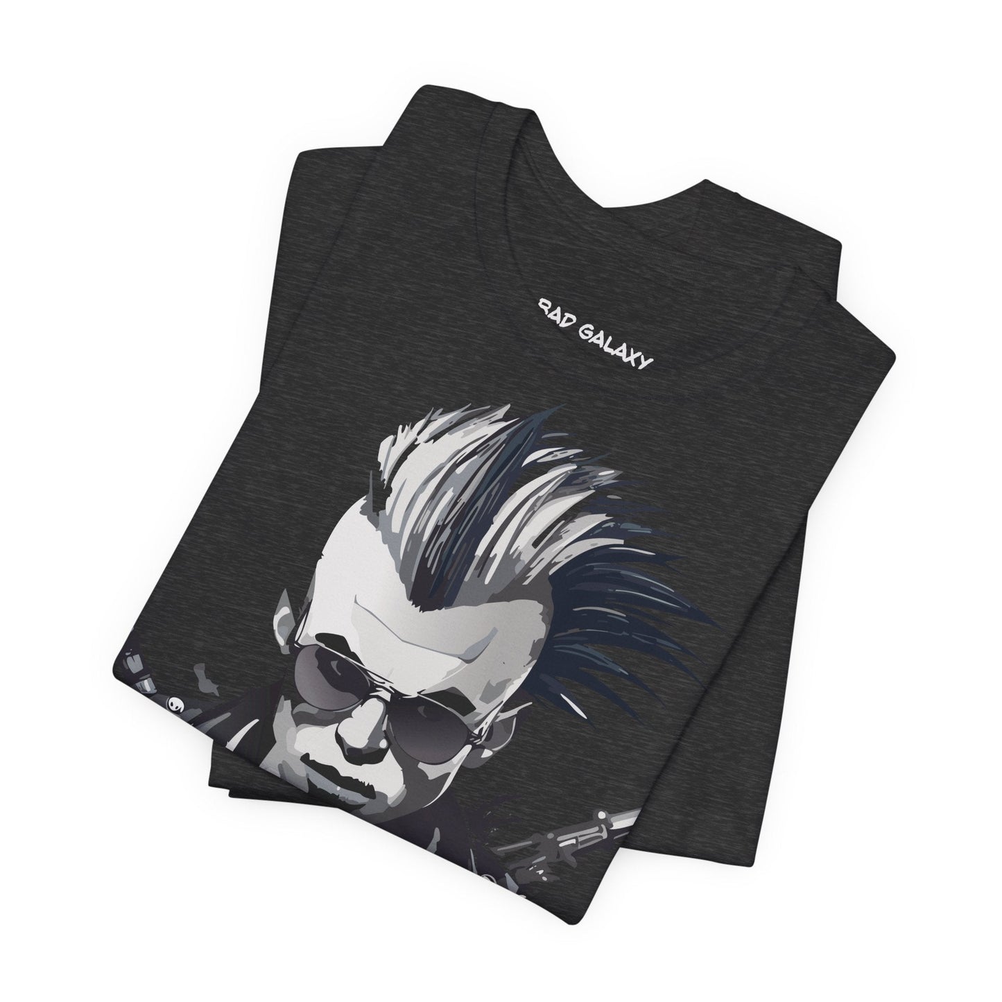 Punk Rock Tee Shirt 100 Percent Cotton Made To Order From Bad Galaxy Eco Friendly Inks USA