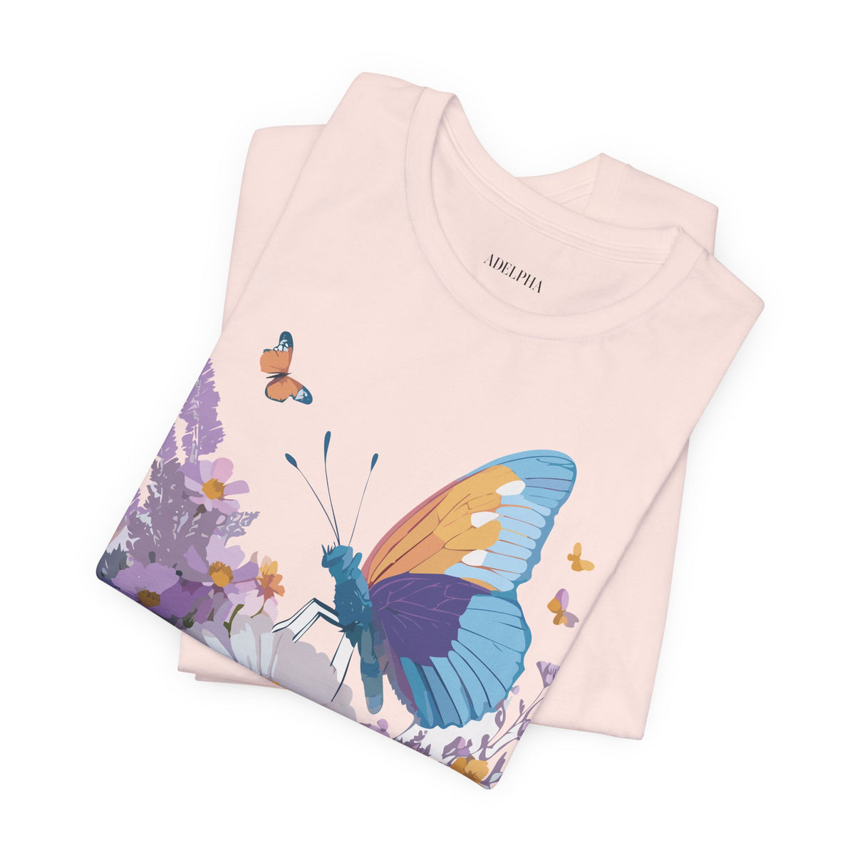 Butterfly Graphic Unisex Cotton Bella+Canvas Tee with Art Design n104