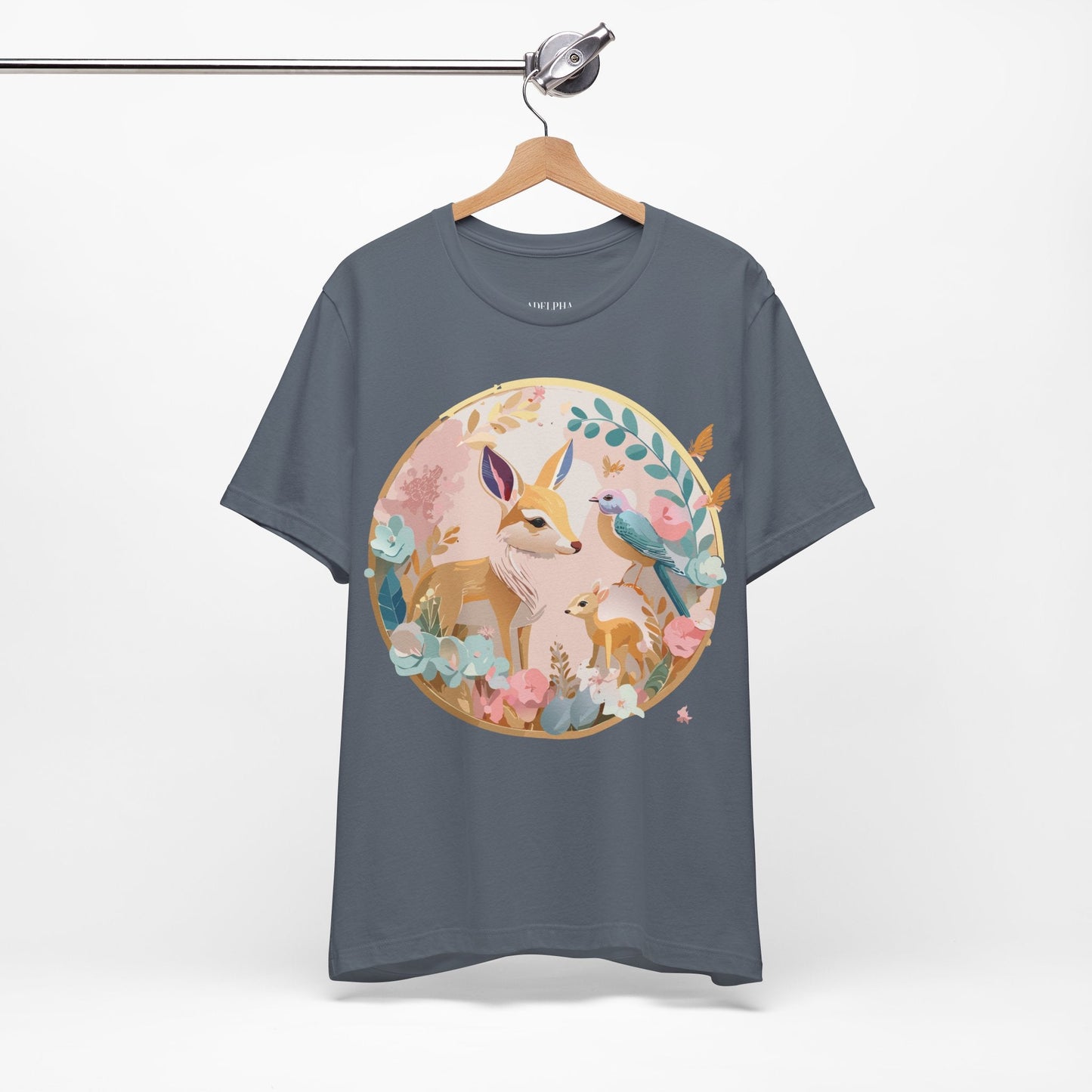 Adelpha Medallion Graphic Tee Unisex Short Sleeve Shirt Vintage Inspired Art Design