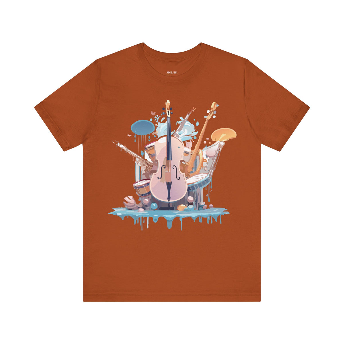 Music Graphic Unisex Cotton Bella+Canvas Tee with Art Design m126