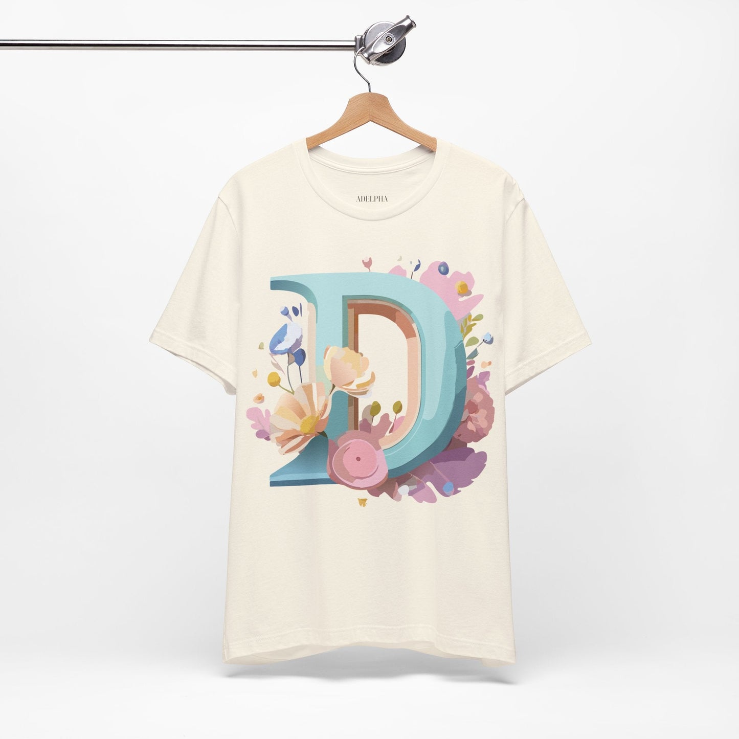 Letter D Shirt Graphic Tee Unisex Vintage Inspired Art Design Adelpha Premium Collection