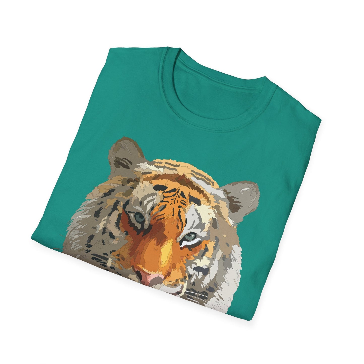 Unisex Tiger Shirt Animal Print Tee Gildan Softstyle Cotton Quality