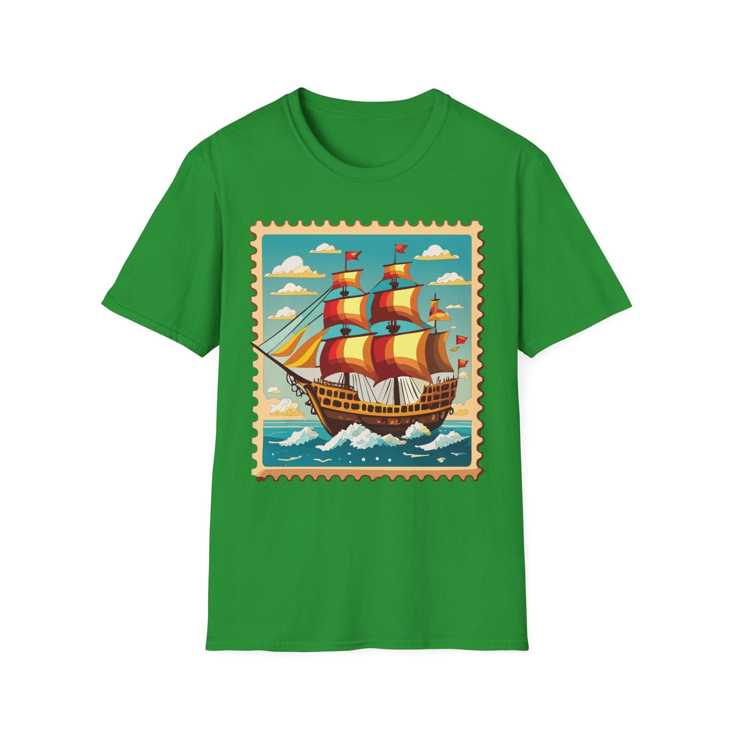 Unisex Softstyle Short Sleeve T Shirt Gildan 64000 Ring Spun Cotton Vessel Ship Frigate Tee