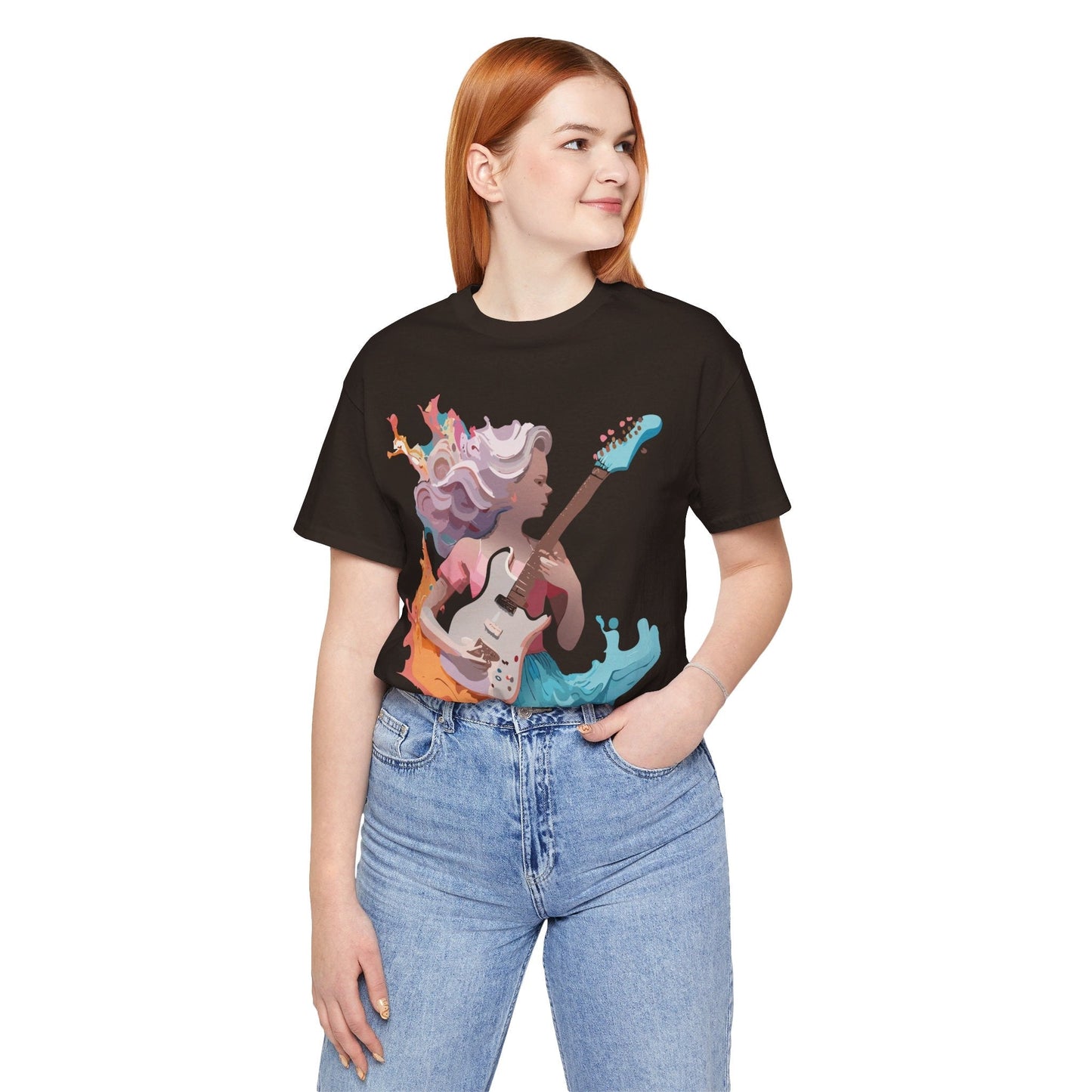 Adelpha Vintage Music Graphic Tee Unisex Short Sleeve Jersey Shirt for Everyday Wear