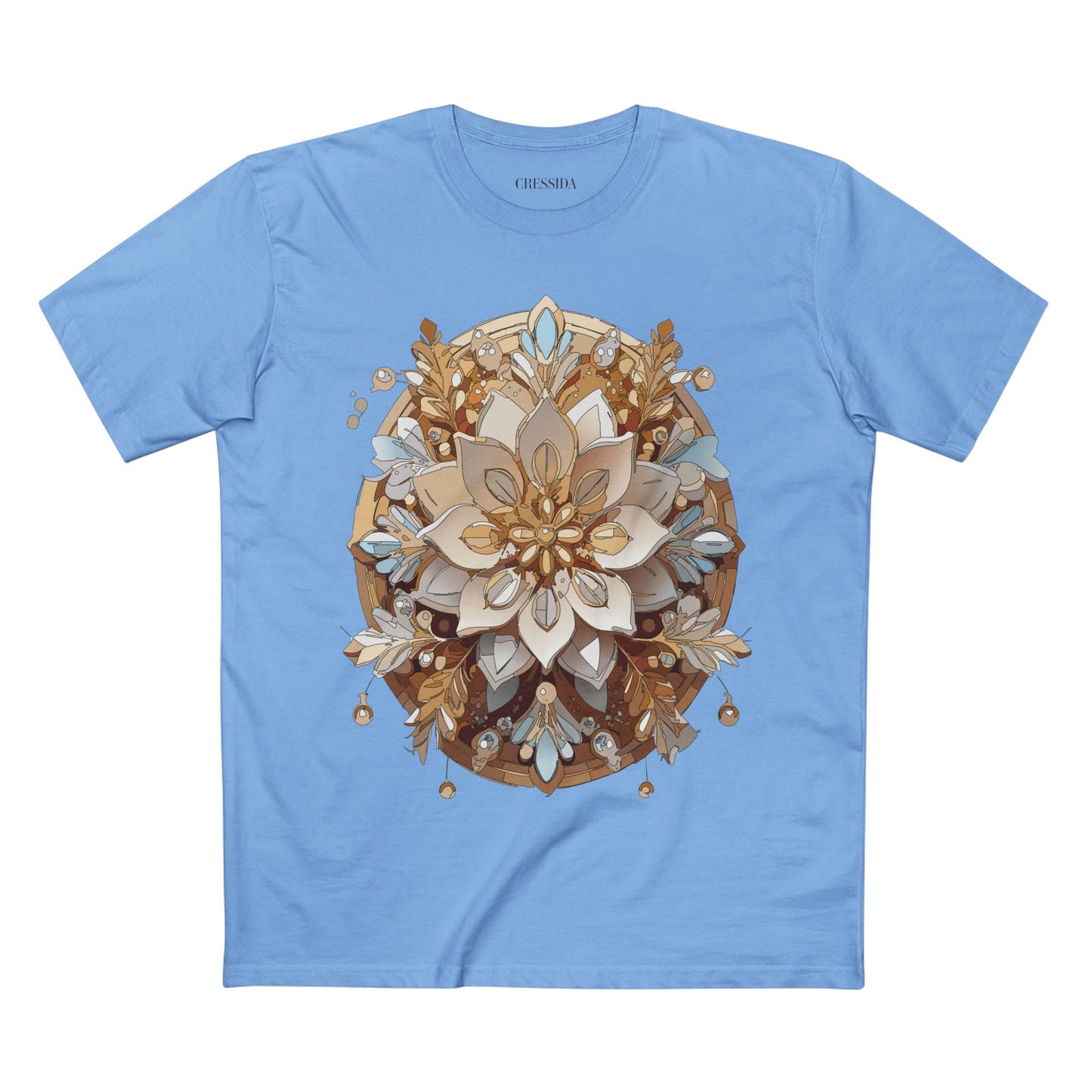 Floral Graphic T-Shirt Unisex 100 Cotton Art Design with Antique Flowers Tee 19