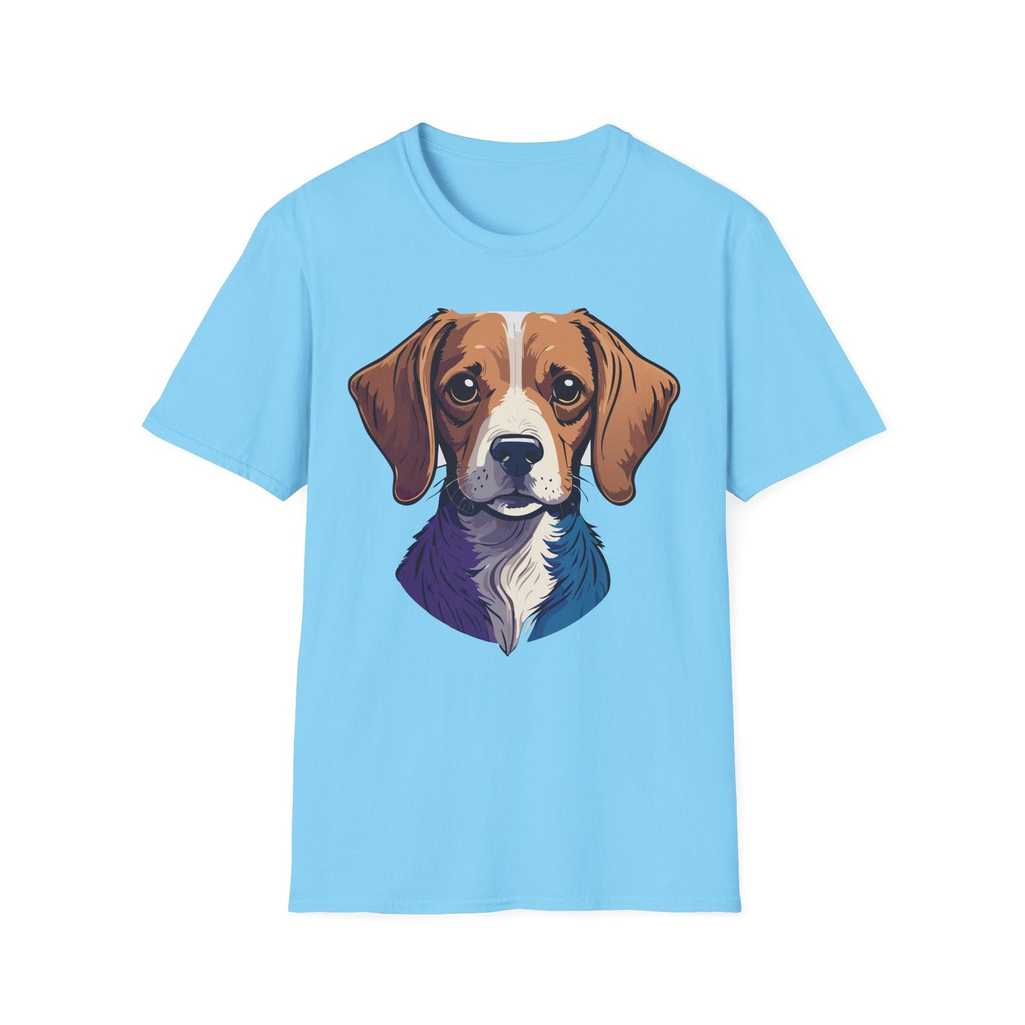Dog Shirt Unisex Animal Print Tee Softstyle 100 Percent Cotton Gildan 64000