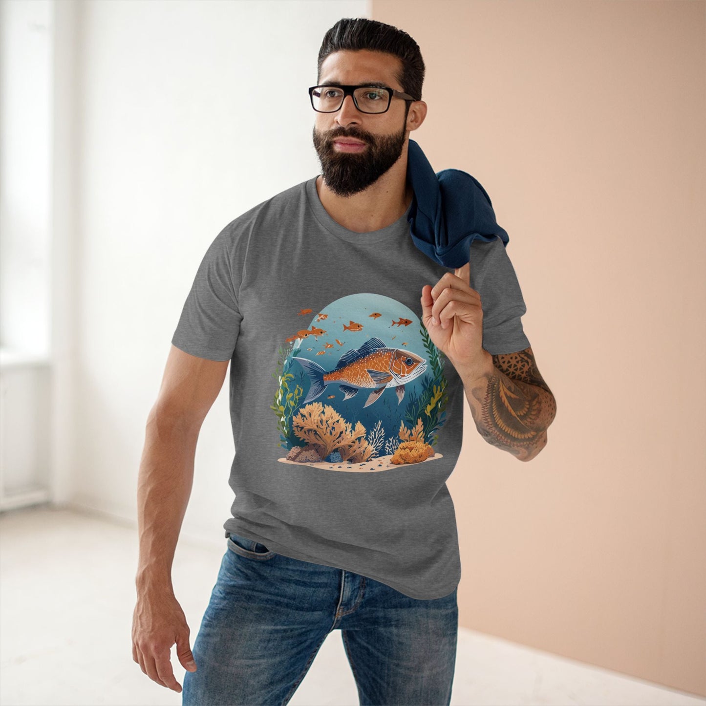 Ocean Shirt Ocean Pacific Shirts OP24 Unisex Premium Cotton Staple Tee With Original Art Design