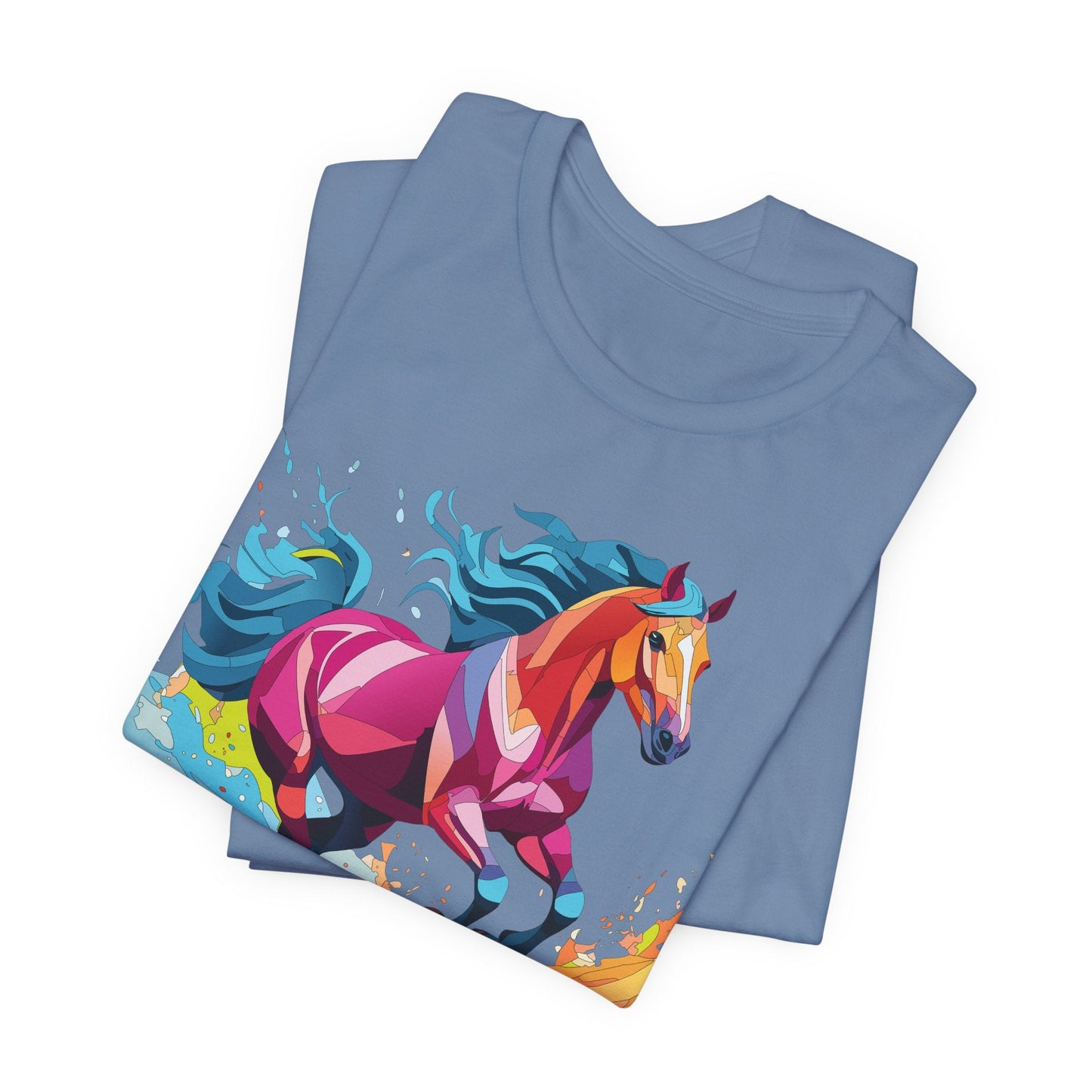 Unisex Animal Tee Shirt With Wild Animals Art Design Short Sleeve Casual Wear Everyday