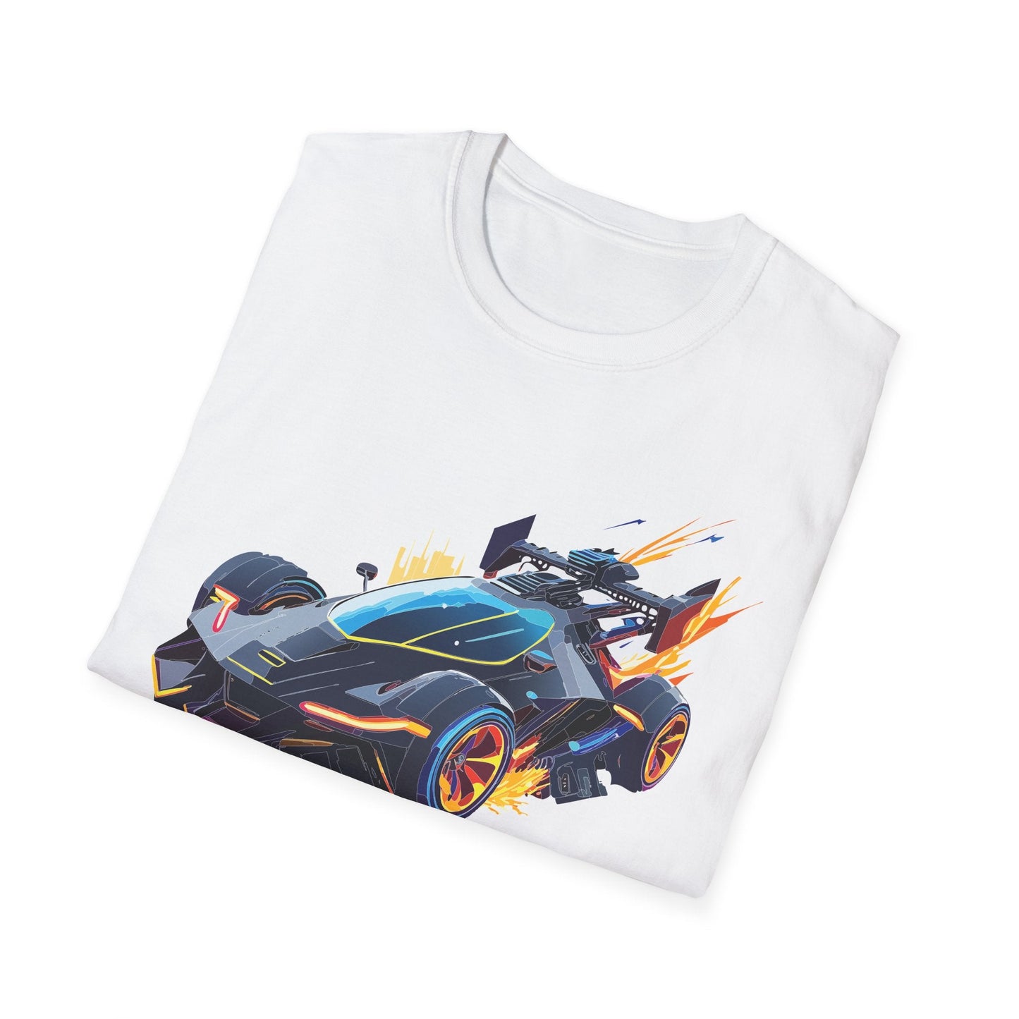 Unisex Car T Shirt With Cars Design Hot Wheels Graphic Tee Gildan Softstyle 64000