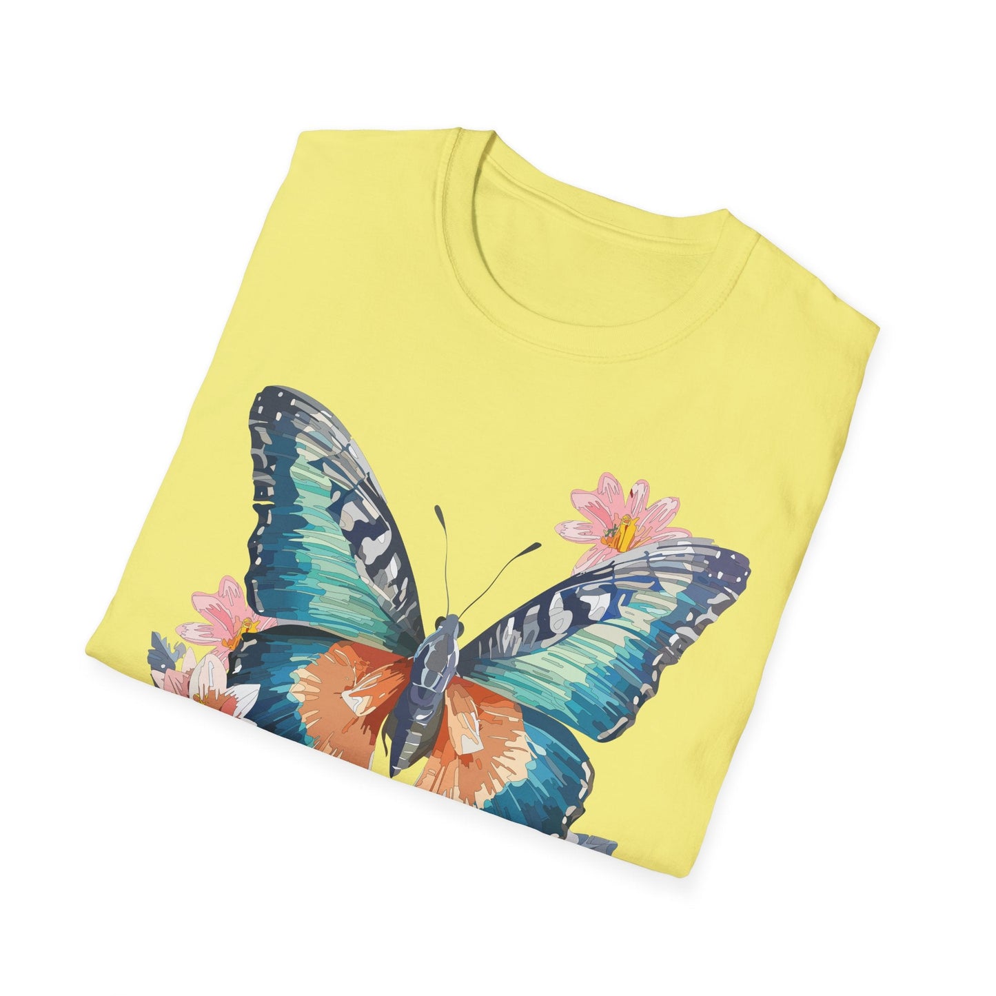 Butterfly T Shirt Unisex Cotton Tee Monarch Butterfly Design Softstyle 64000 Gildan Brand Quality