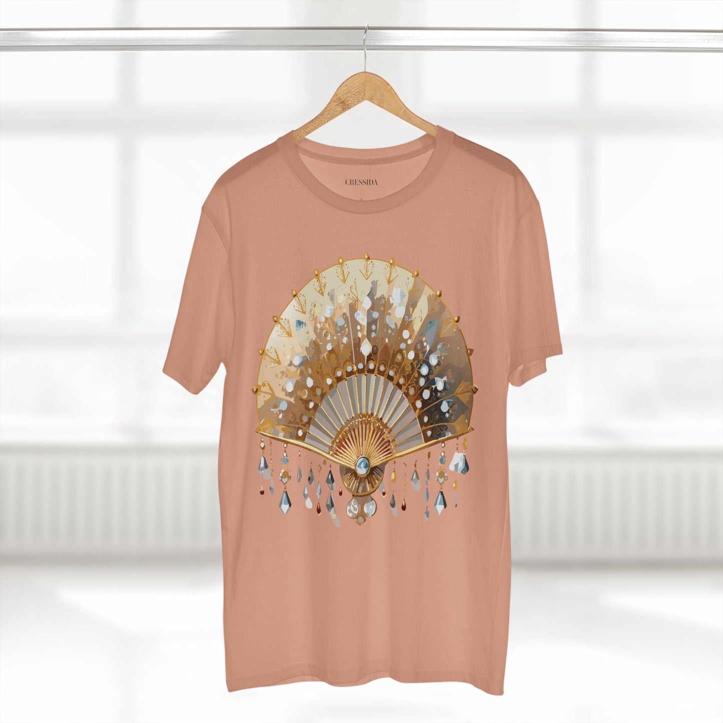 Antique Fan Graphic Design T-Shirt Unisex 100 Cotton Floral Carnival Artwork Tee 15