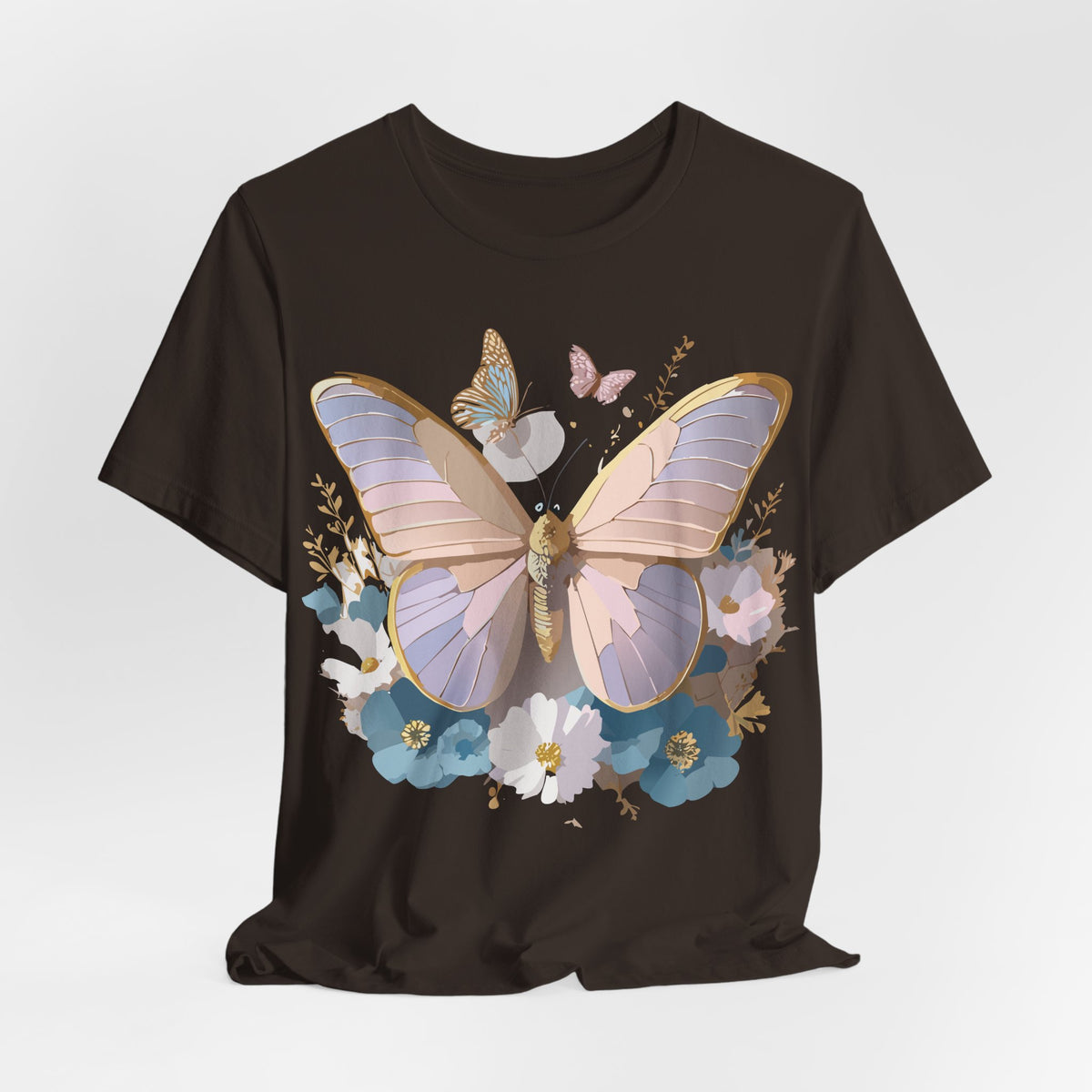Butterfly Graphic Unisex Cotton Bella+Canvas Tee with Art Design n88