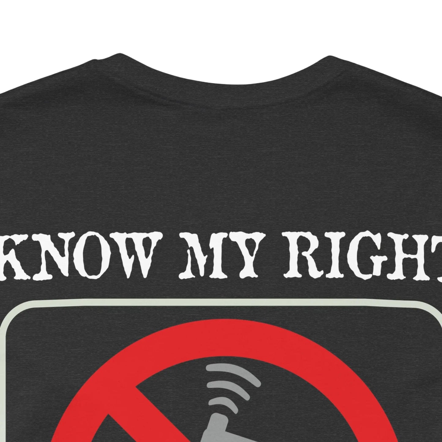 Red Stamp Tee Shirt 100 Percent Cotton From Bad Galaxy Eco Friendly Inks Made To Order In USA