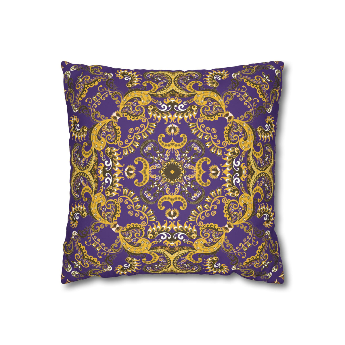 Funda de almohada de gamuza sintética con adorno