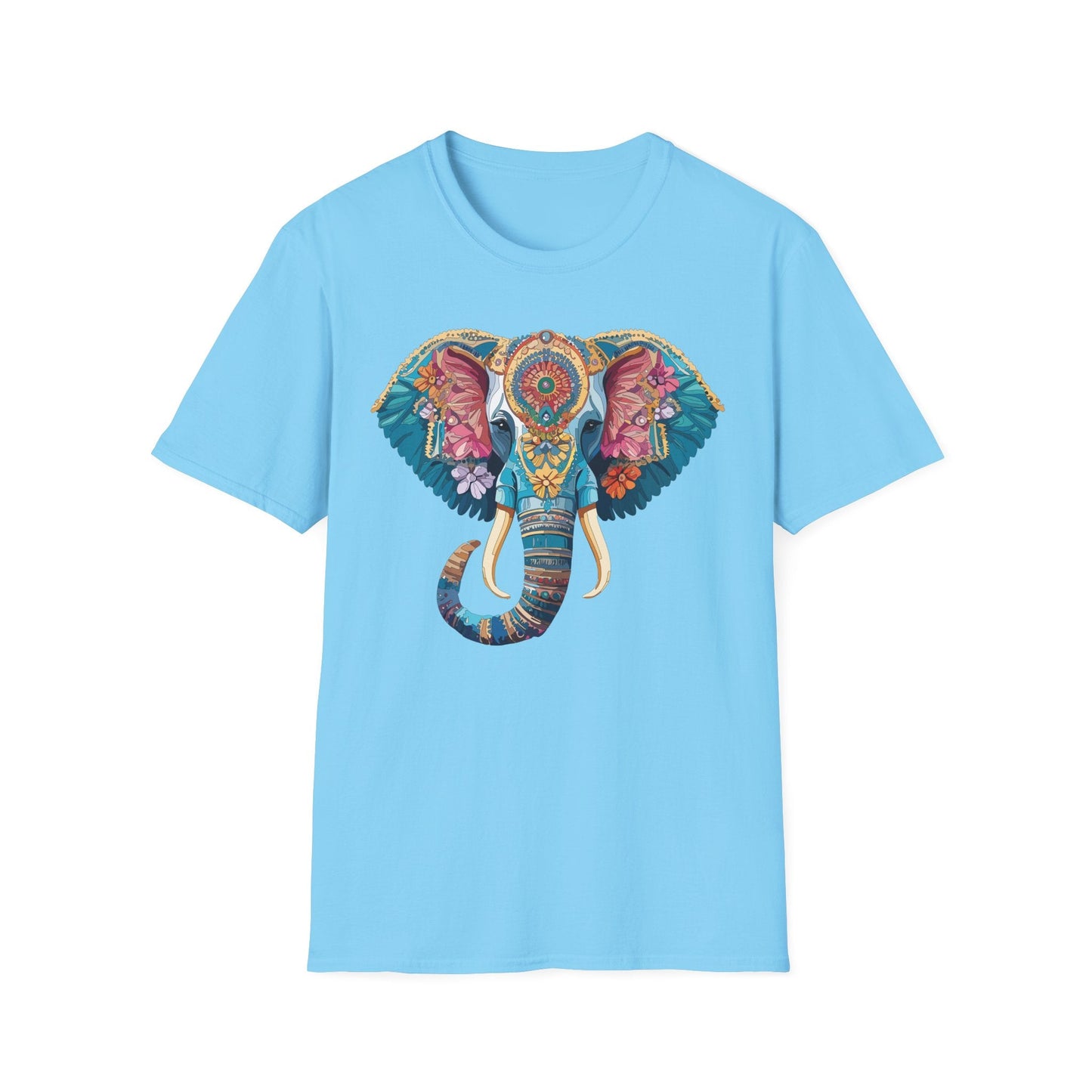 Unisex Elephant Graphic T Shirt Cartoon Elephant Tee Gildan Softstyle 64000 Premium Cotton
