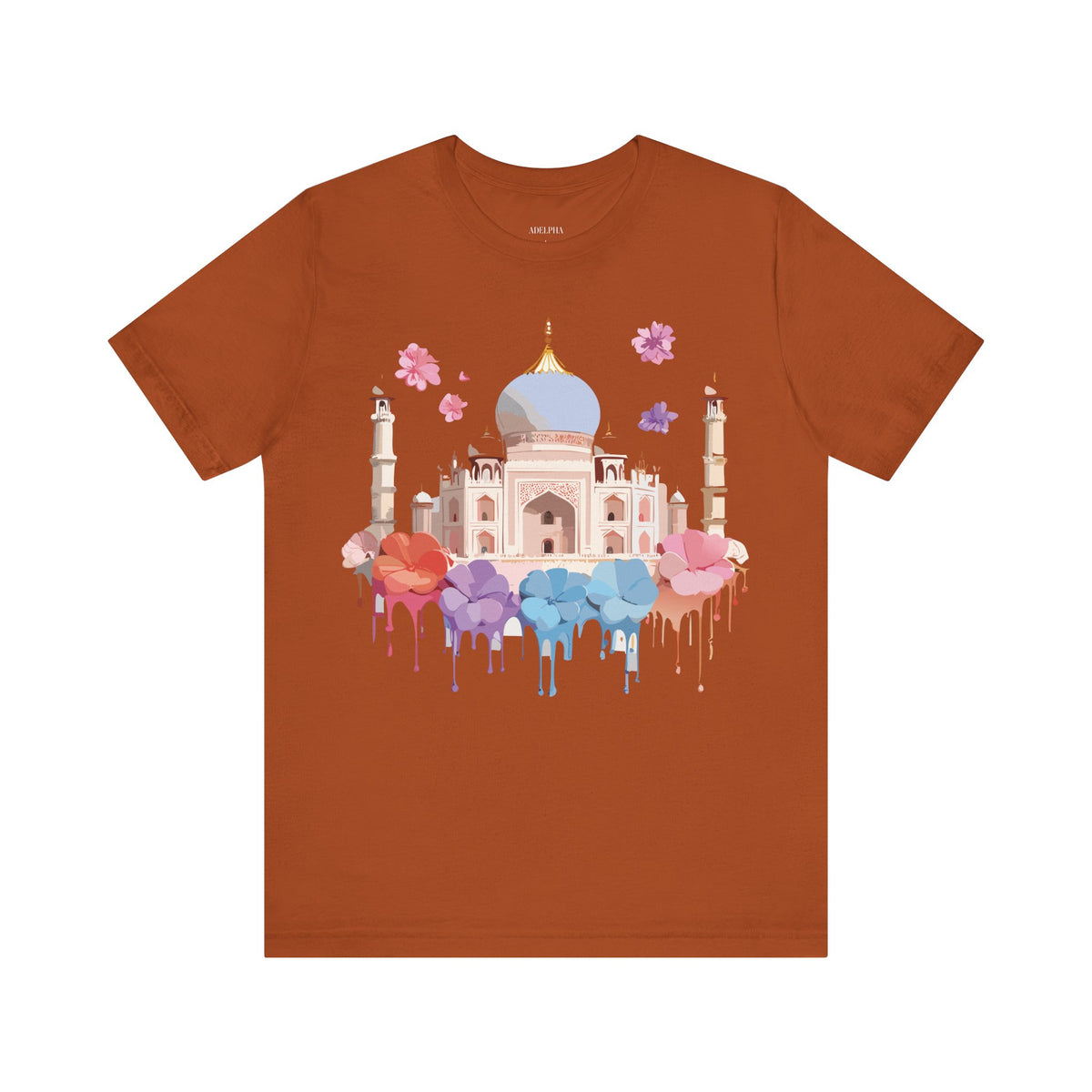Unisex Cotton Bella+Canvas Tee with Taj Mahal