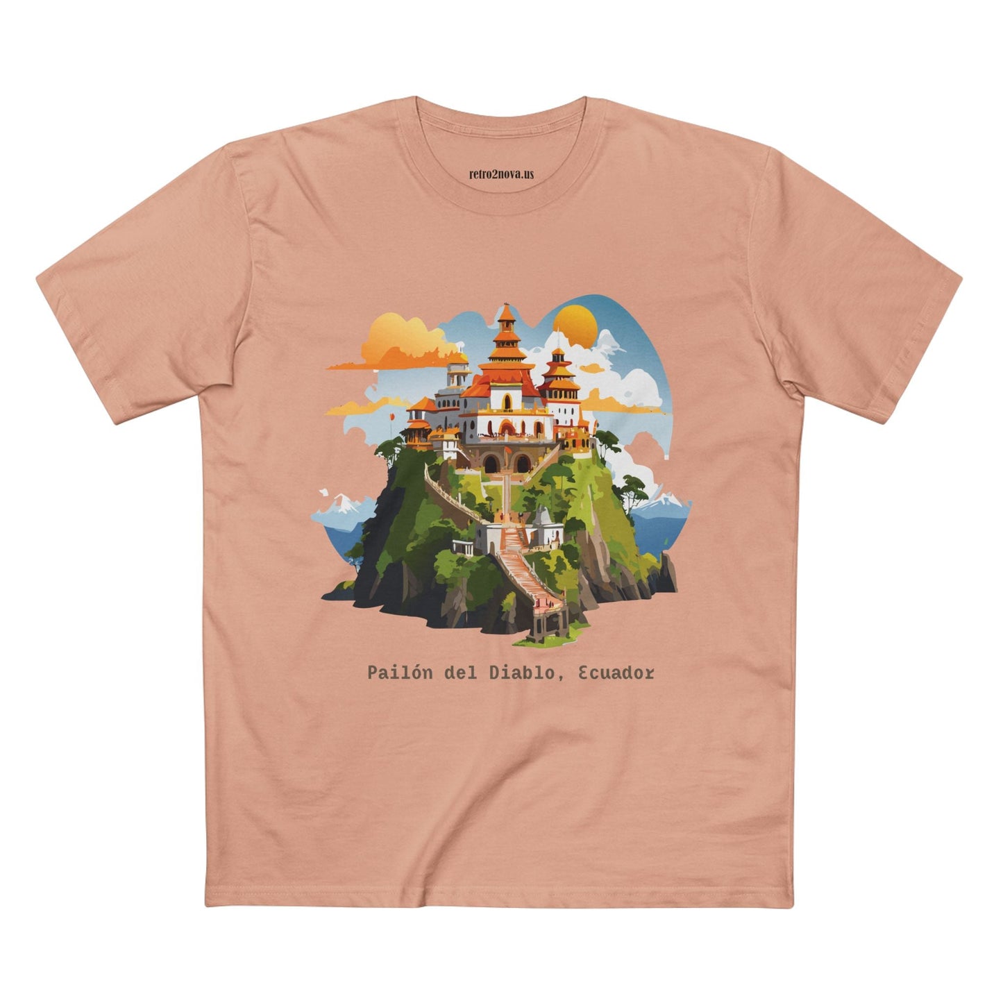 Travel Shirt Unisex Premium Cotton Tee With Original Art Design From Retro2Nova Ecuador Inspired