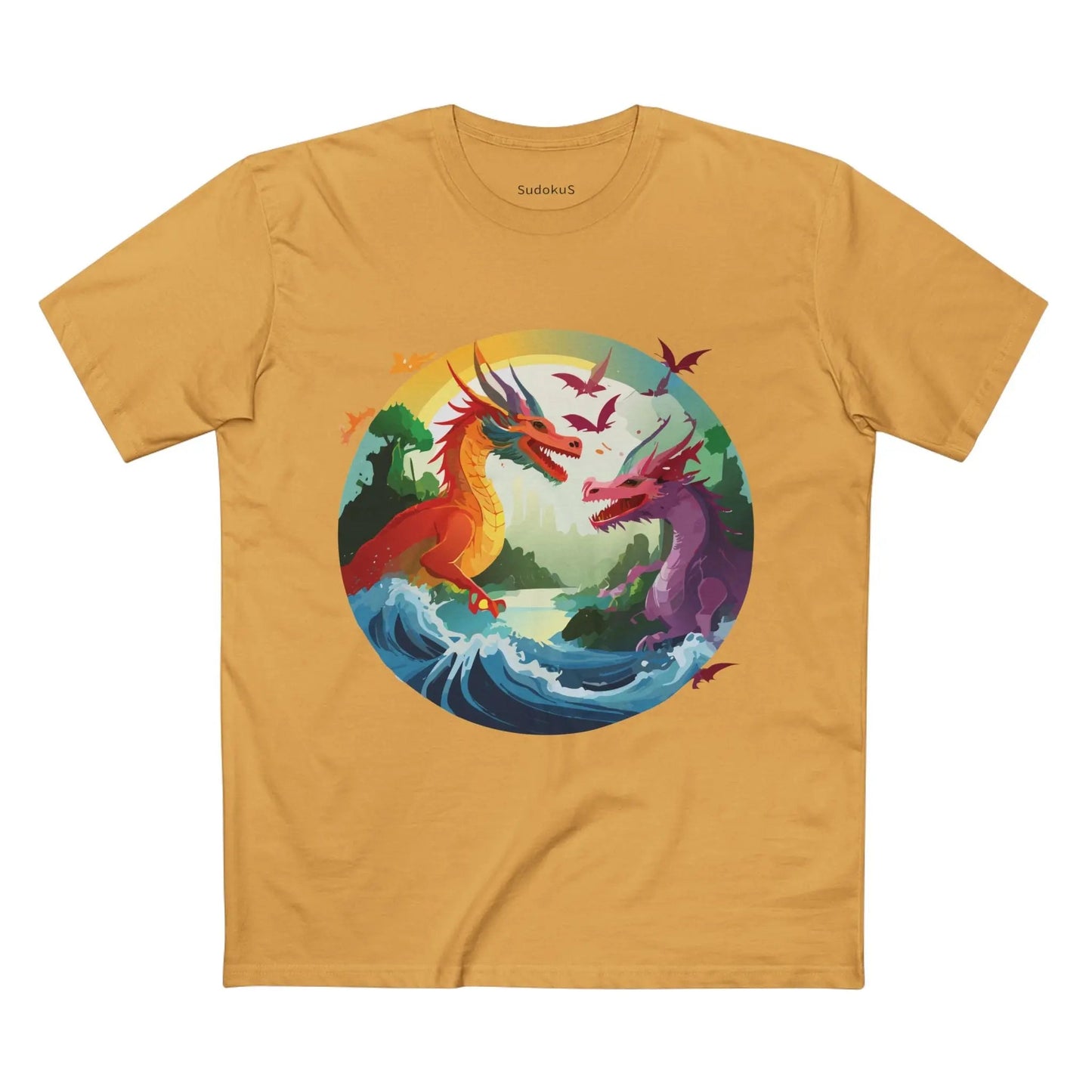 Dragon Graphic Unisex 100 Cotton Staple Tee 16