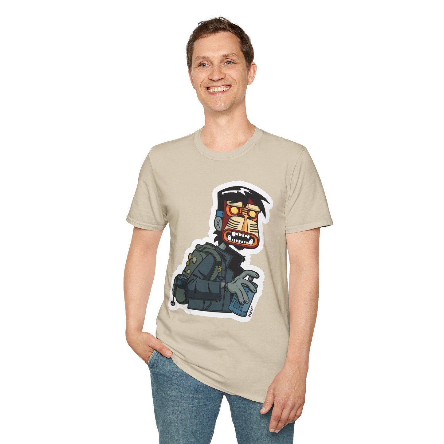 Cartoon T Shirt Animation T Shirt Funny Tee Shirt Unisex Short Sleeve Softstyle Cotton Tee 64000