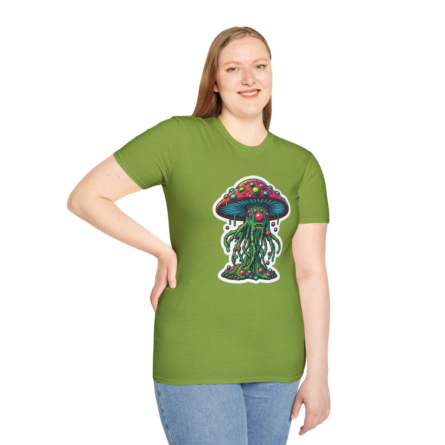 Mashroom Tee Shirt Unisex Funny Mashroom Shirt With Fungus Art Design Gildan Softstyle 64000